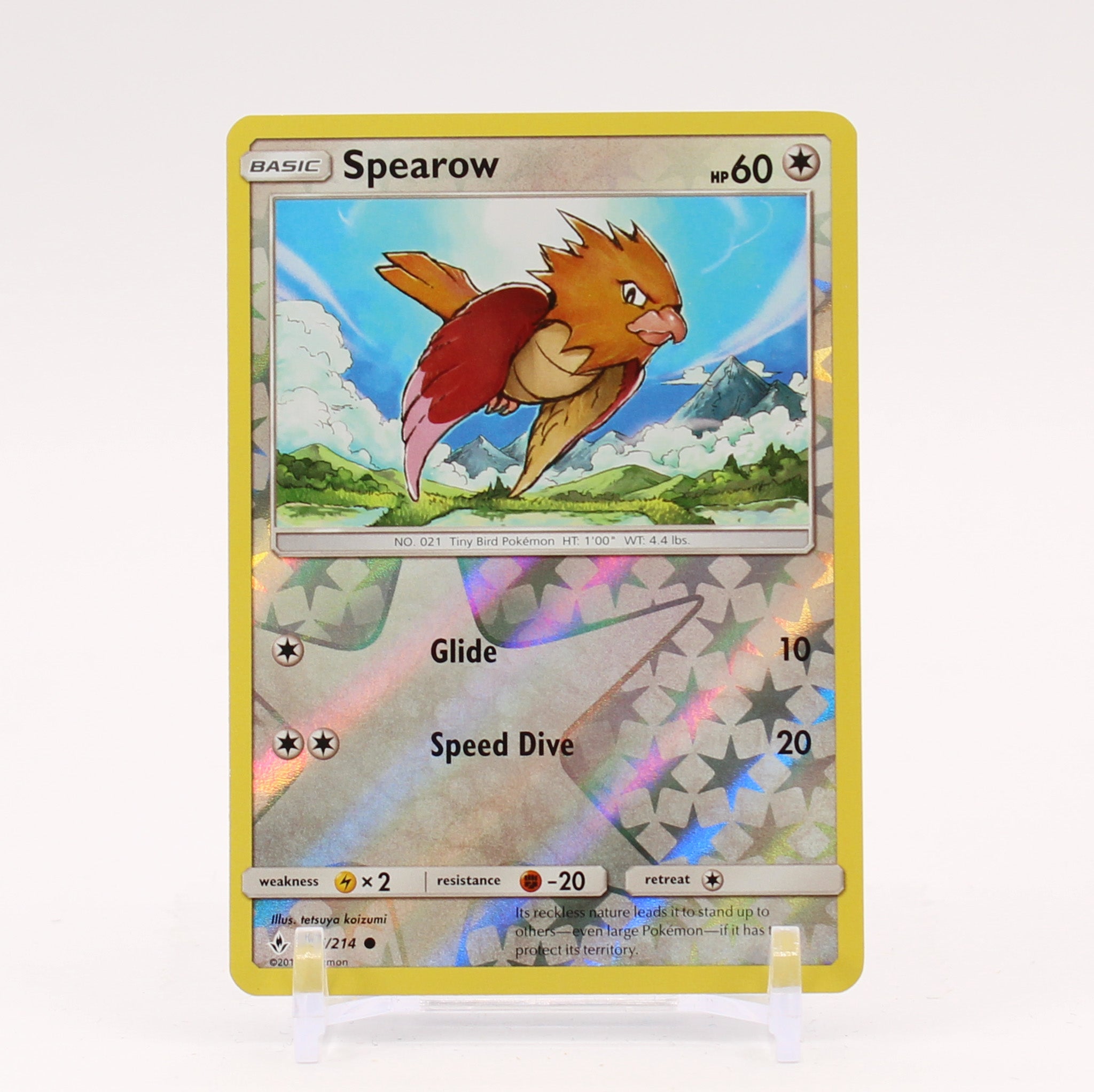 Spearow - 145/214 Unbroken Bonds Reverse Holo Pokemon - NM/MINT