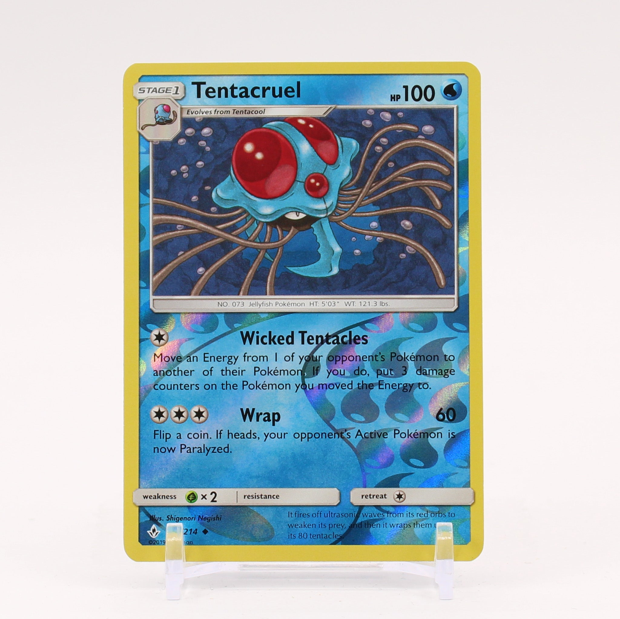 Tentacruel - 41/214 Unbroken Bonds Reverse Holo Pokemon - NM/MINT