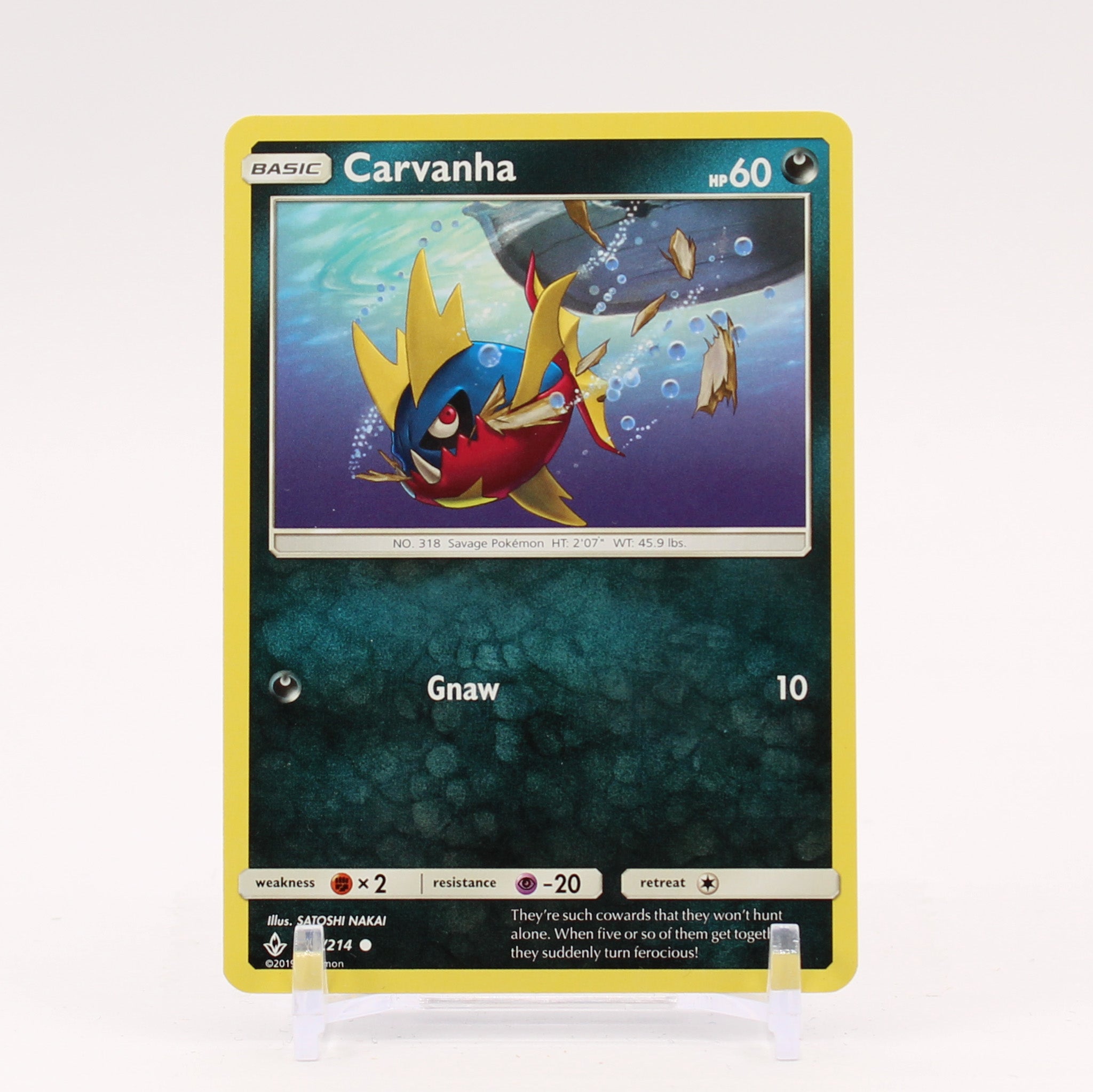 Carvanha - 110/214 Unbroken Bonds Pokemon - NM/MINT