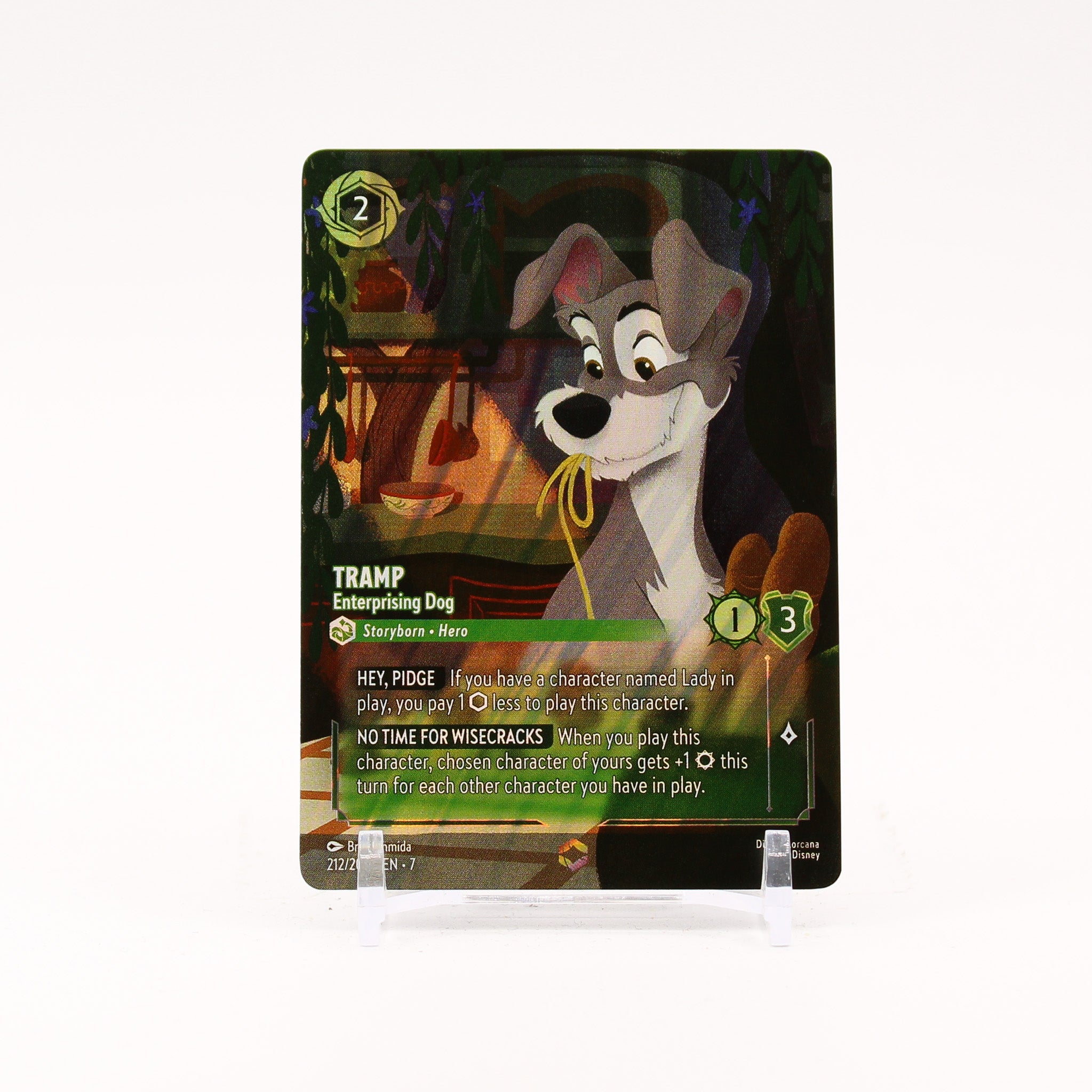 Tramp Enterprising Dog (Enchanted) - 212/204 Archazia's Island Lorcana - NM