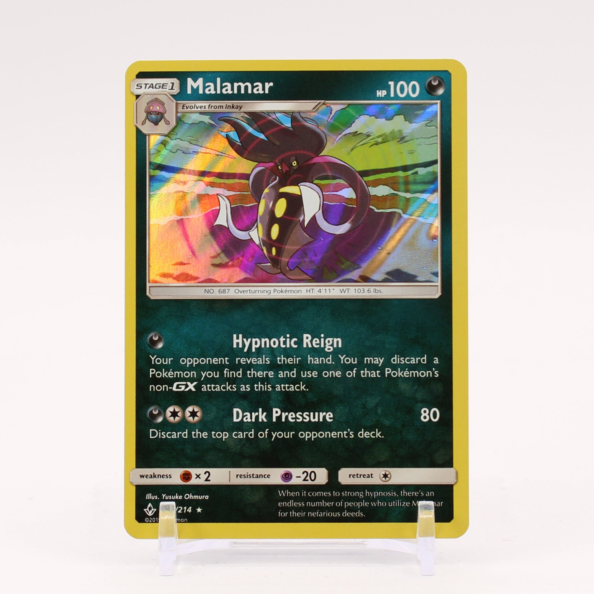 Malamar - 119/214 Unbroken Bonds Holo Rare Pokemon - NM/MINT