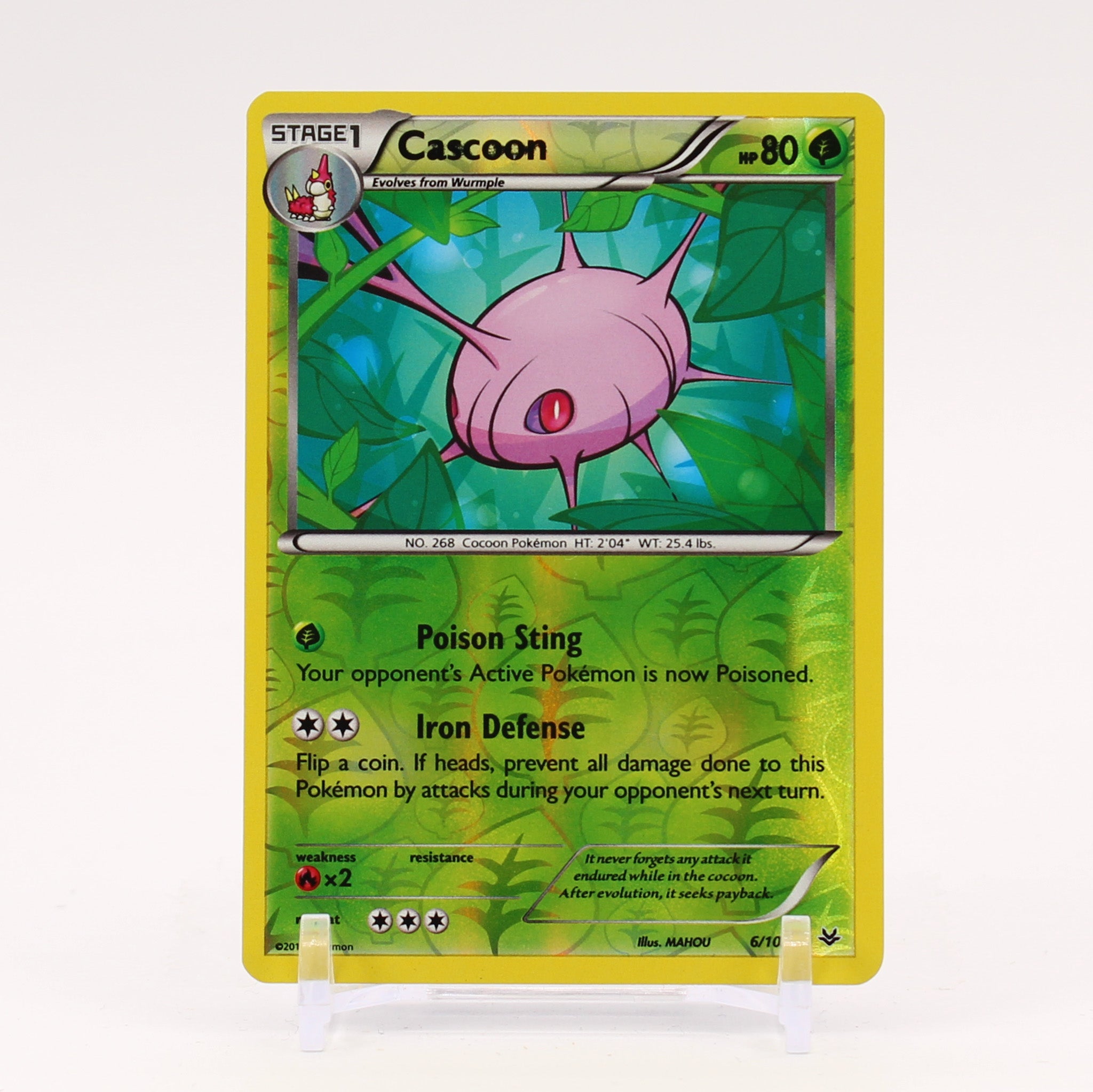 Cascoon - 6/108 Roaring Skies Reverse Holo Pokemon - NM