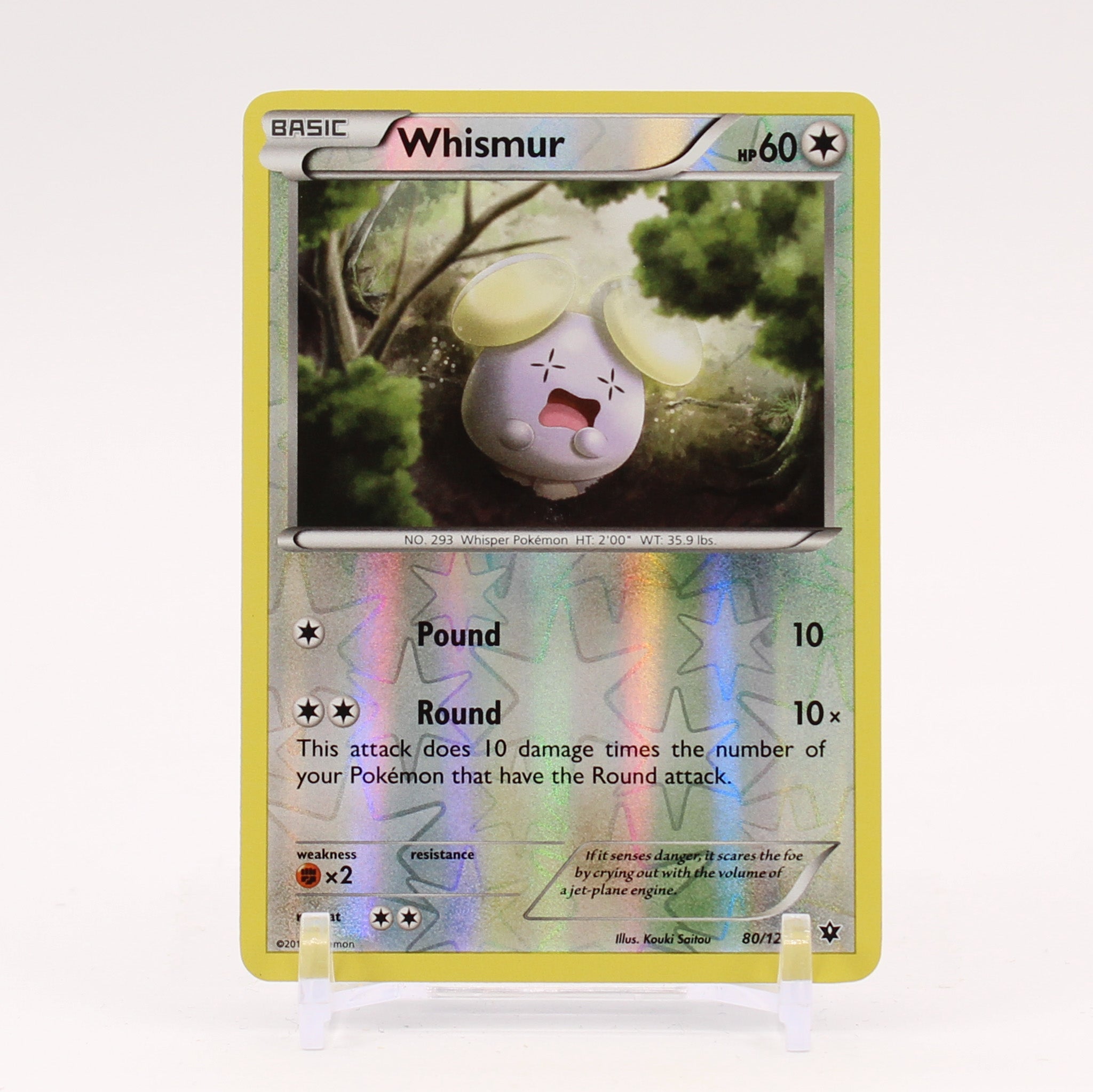 Whismur - 80/124 Fates Collide Reverse Holo Pokemon - NM