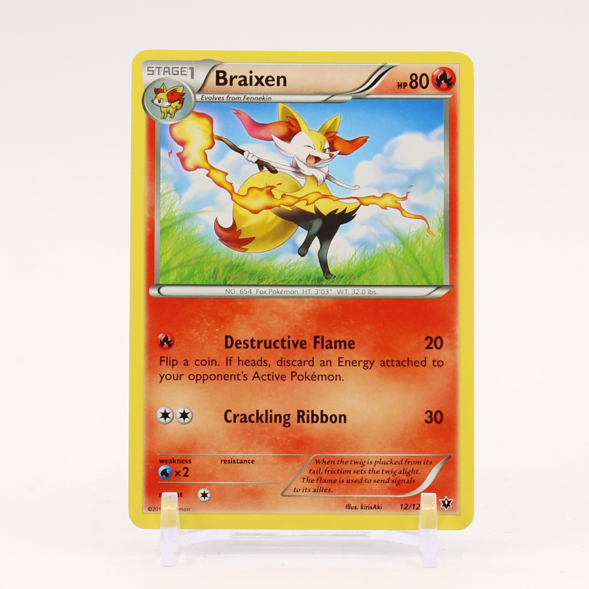 Braixen - 12/124 Fates Collide Pokemon - NM