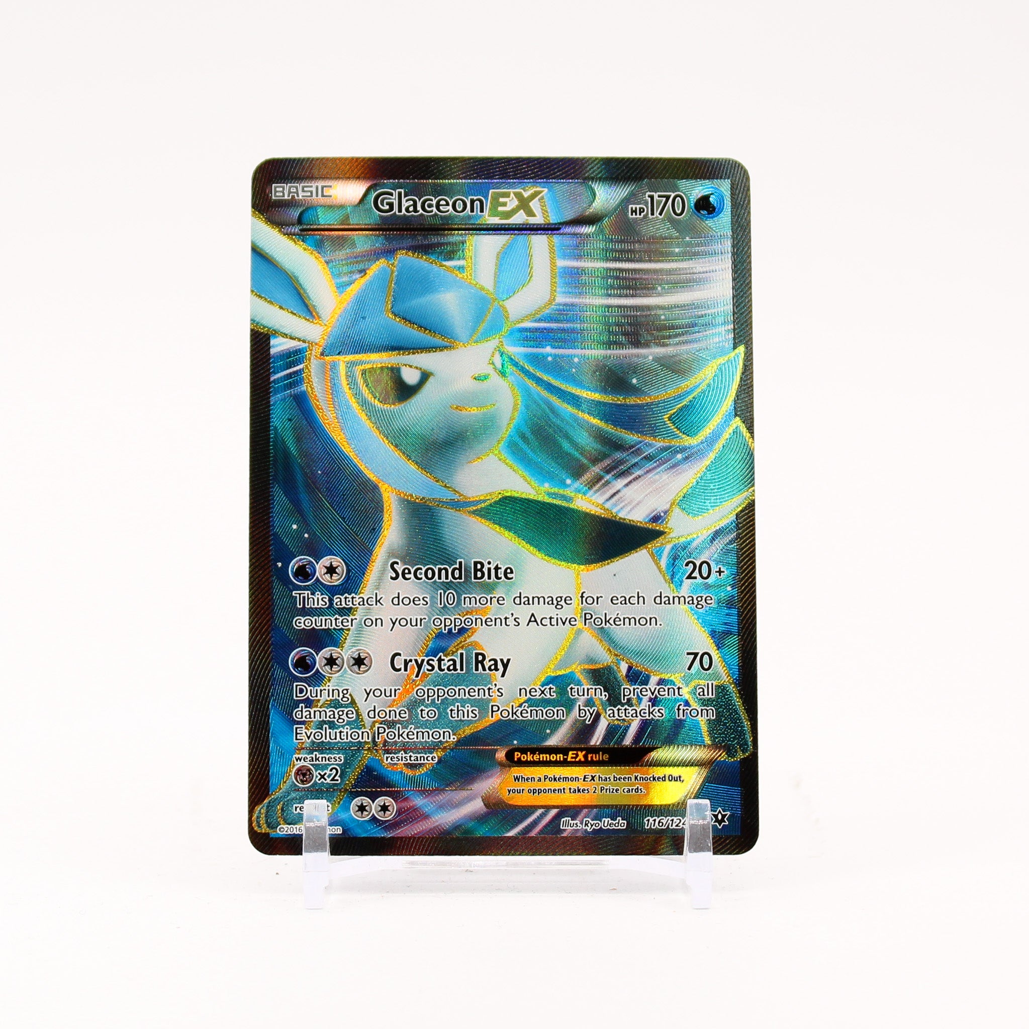 Glaceon EX - 116/124 Fates Collide Full Art Pokemon - NM