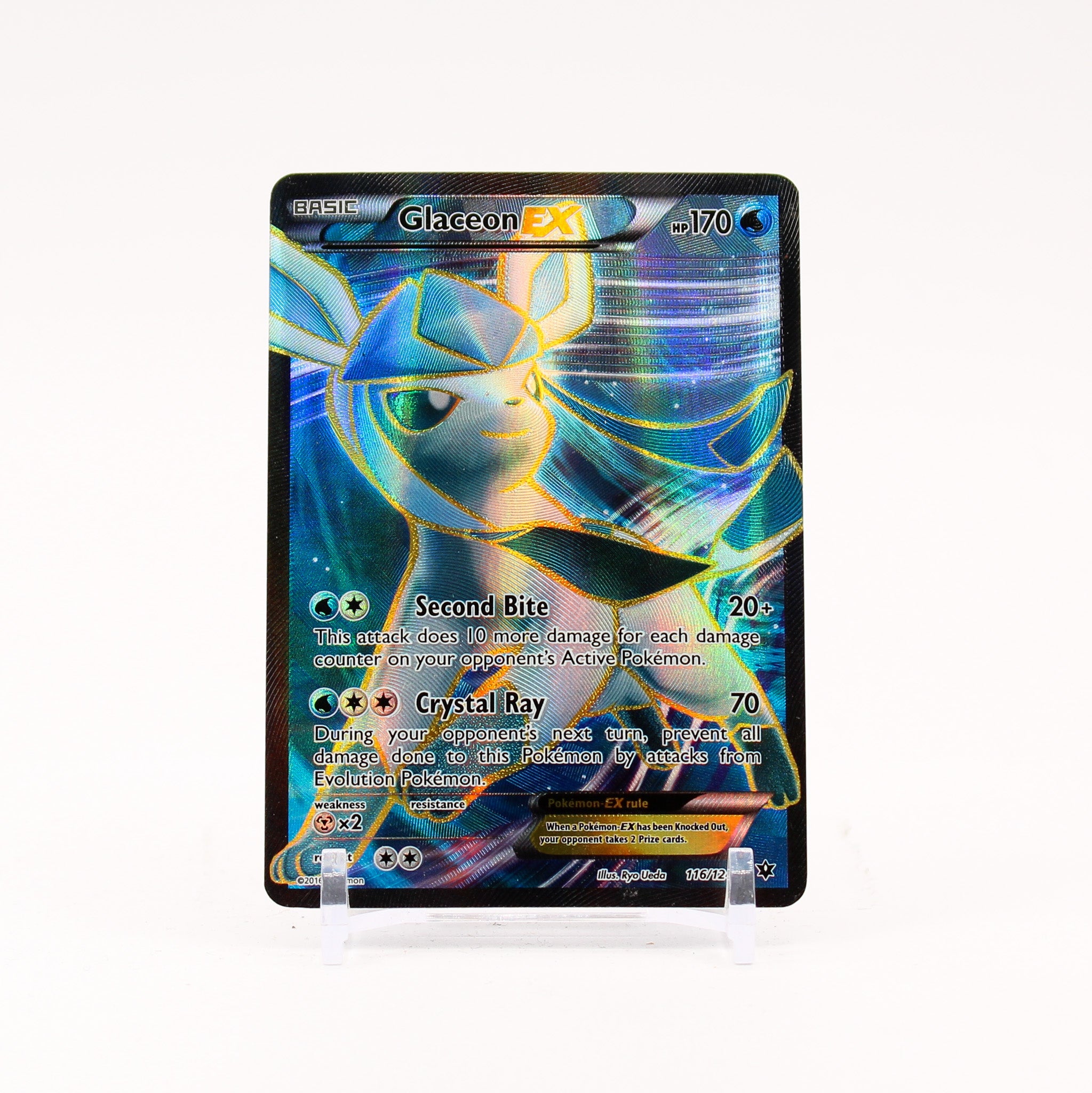 Glaceon EX - 116/124 Fates Collide Full Art Pokemon - MP