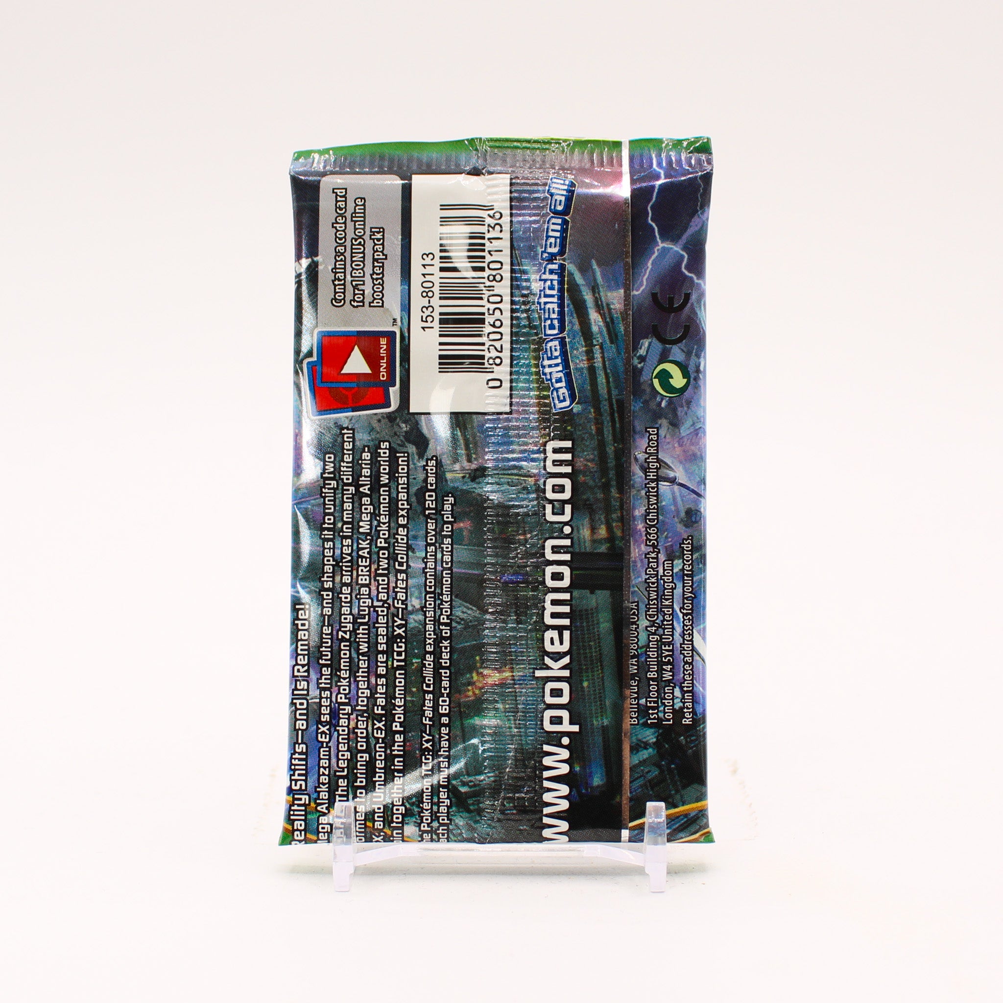 Pokemon XY Fates Collide Booster Pack - Alakazam SLIGHT TEAR