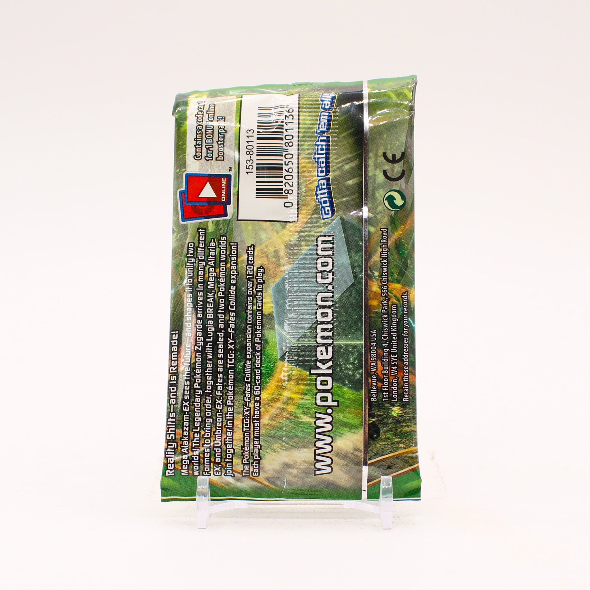 Pokemon XY Fates Collide Booster Pack - Delphox SLIGHT TEAR