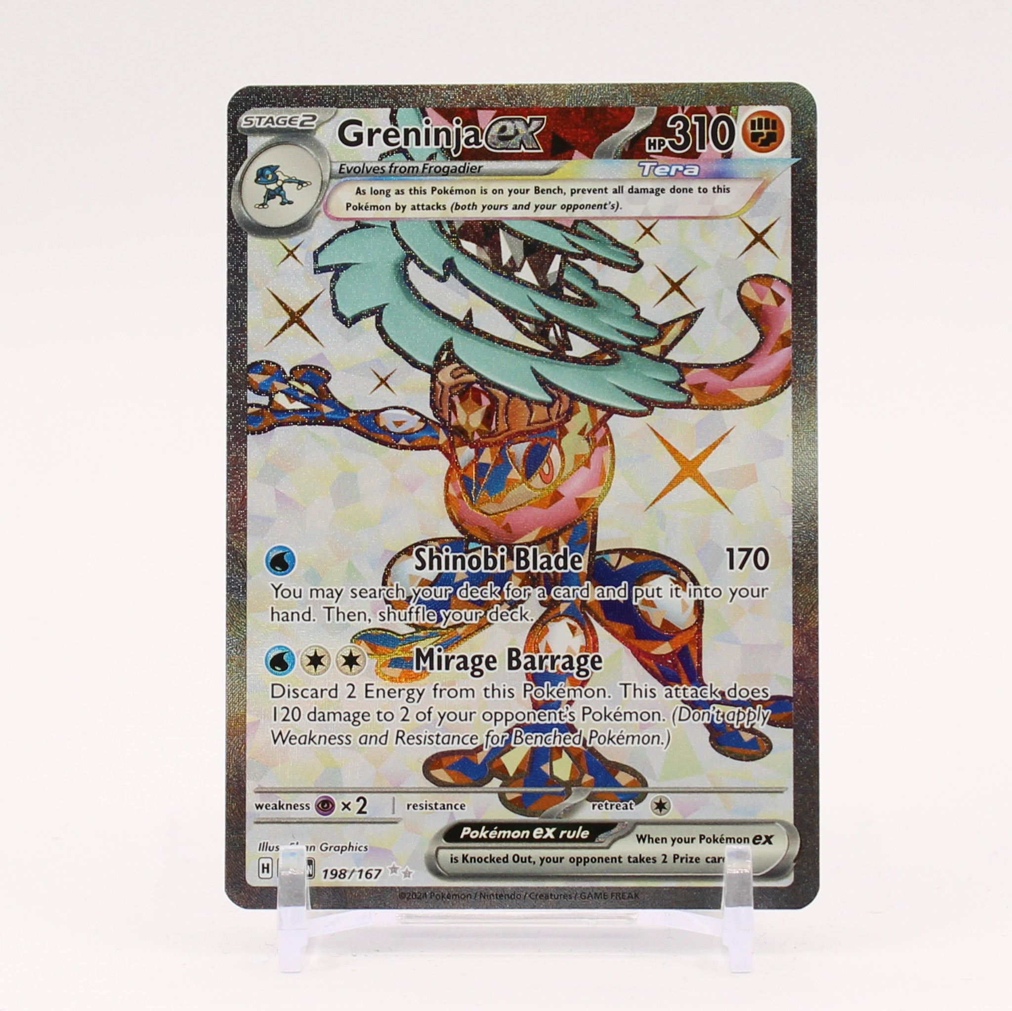 Greninja ex - 198/167 Twilight Masquerade Full Art Pokemon - NM/MINT