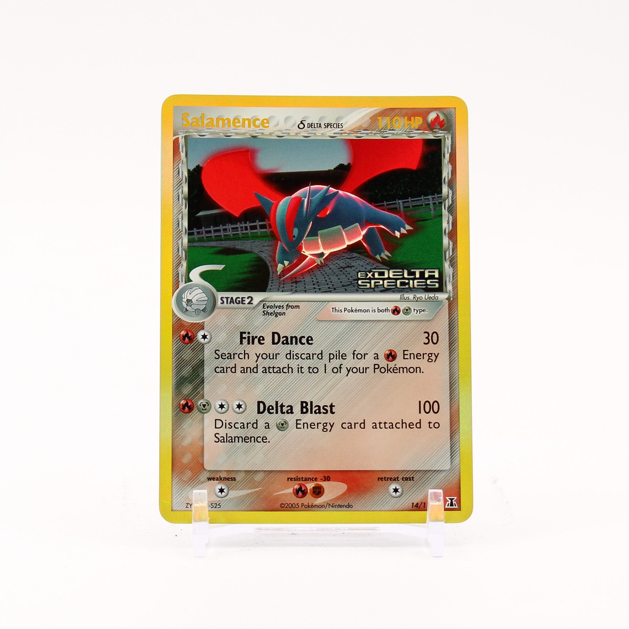 Salamence - 14/113 Delta Species Reverse Holo Rare Pokemon - LP