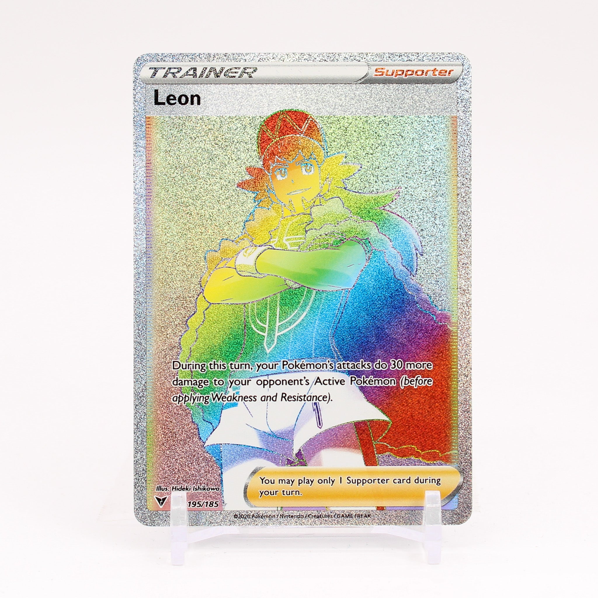 Leon - 195/185 Vivid Voltage Rainbow Trainer - NM/MINT