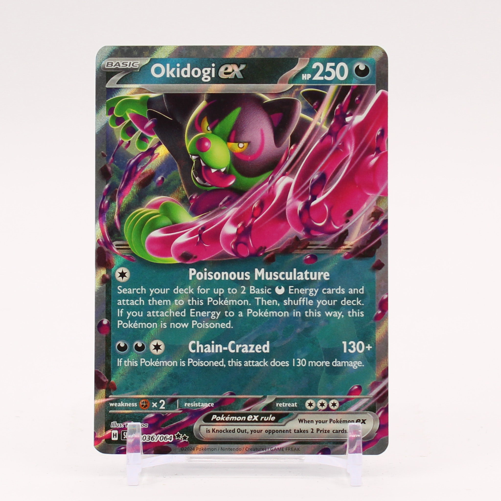 Okidogi ex - 036/064 Shrouded Fable Double Rare Pokemon - NM/MINT
