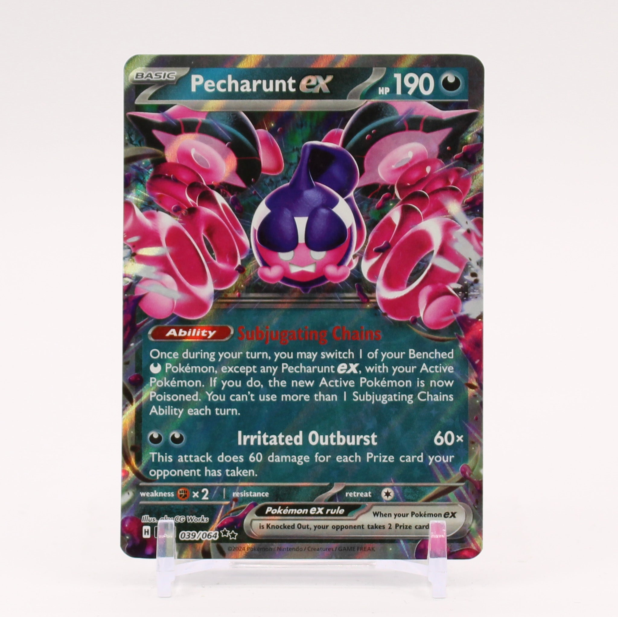 Pecharunt ex - 039/064 Shrouded Fable Double Rare Pokemon - NM/MINT