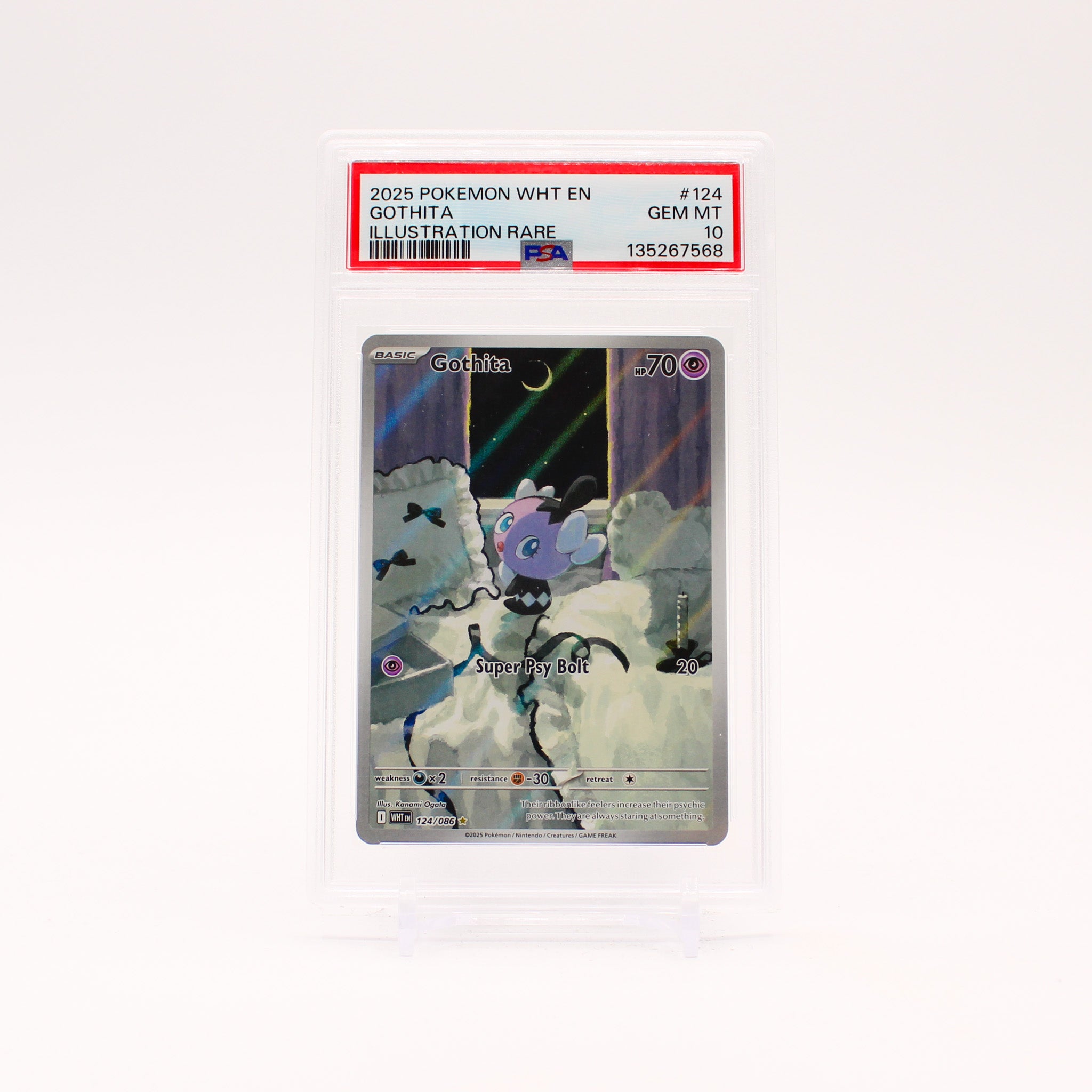 Gothita - 124/086 PSA 10 White Flare Illustration Rare Pokemon - GEM MINT