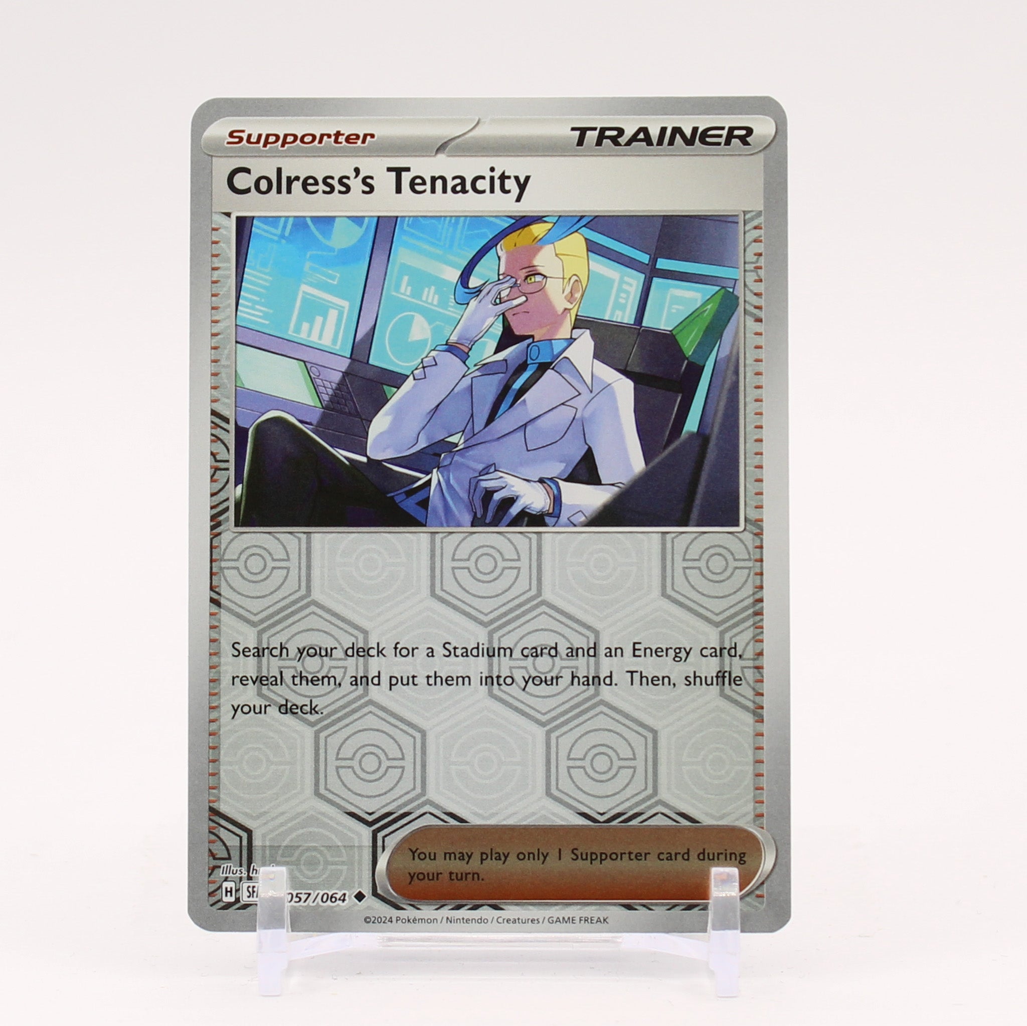 Colress's Tenacity - 057/064 Shrouded Fable REVERSE HOLO Trainer - NM/MINT