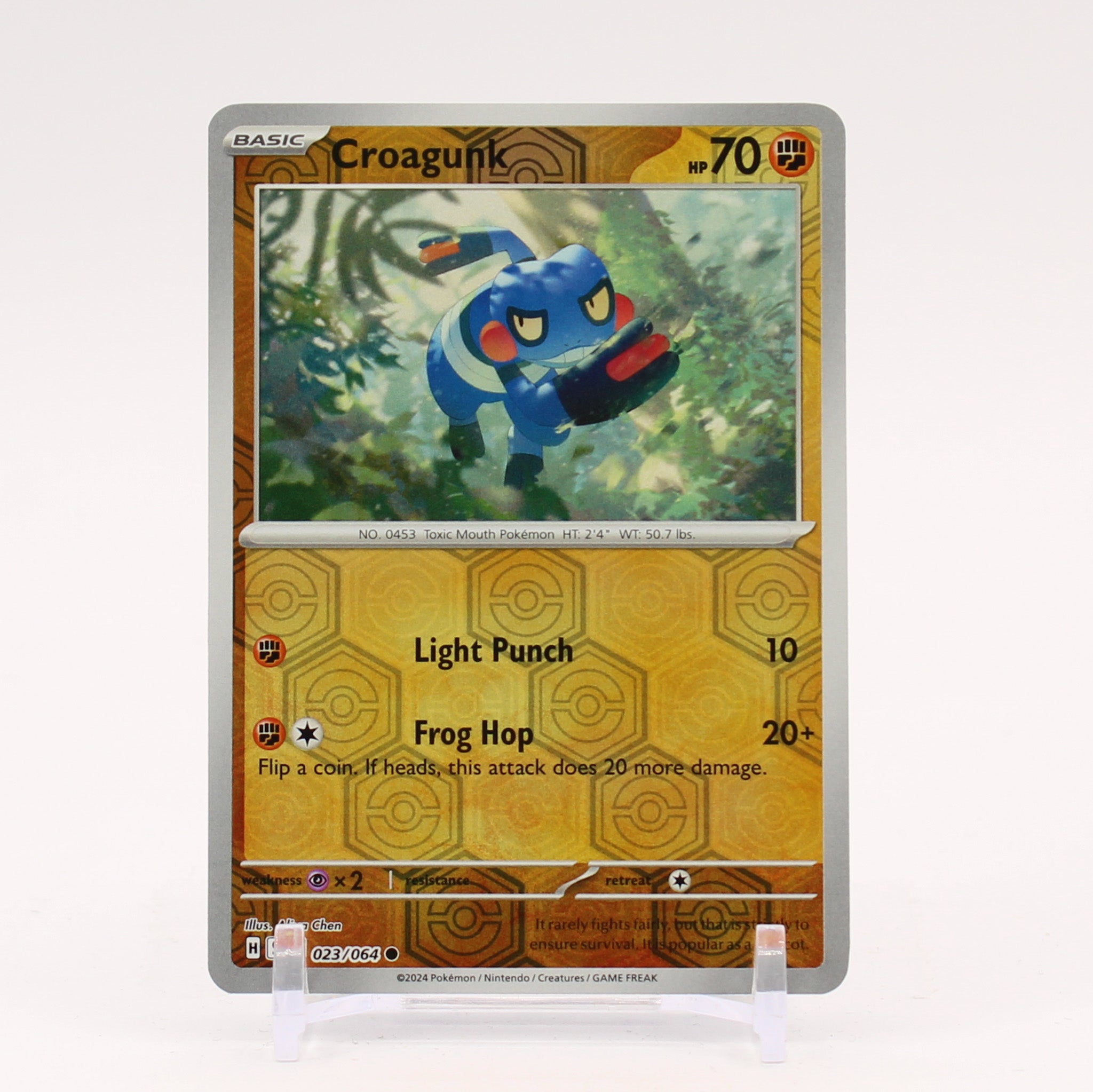 Croagunk - 023/064 Shrouded Fable REVERSE HOLO Pokemon - NM/MINT
