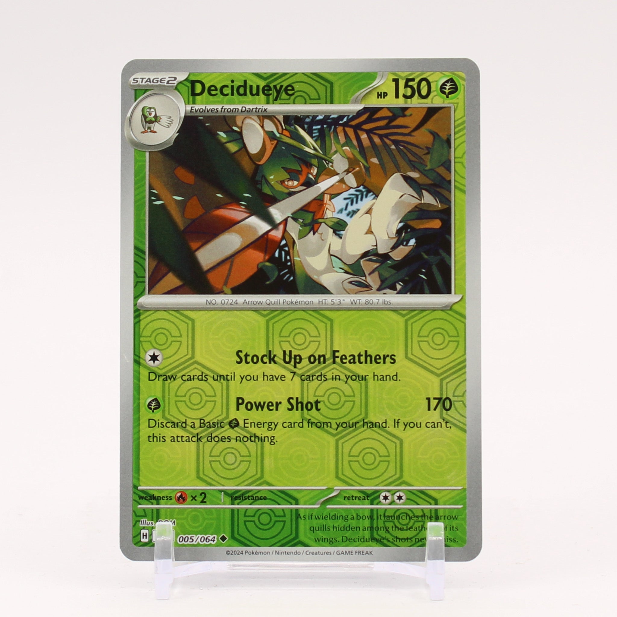 Decidueye - 005/064 Shrouded Fable REVERSE HOLO Pokemon - NM/MINT