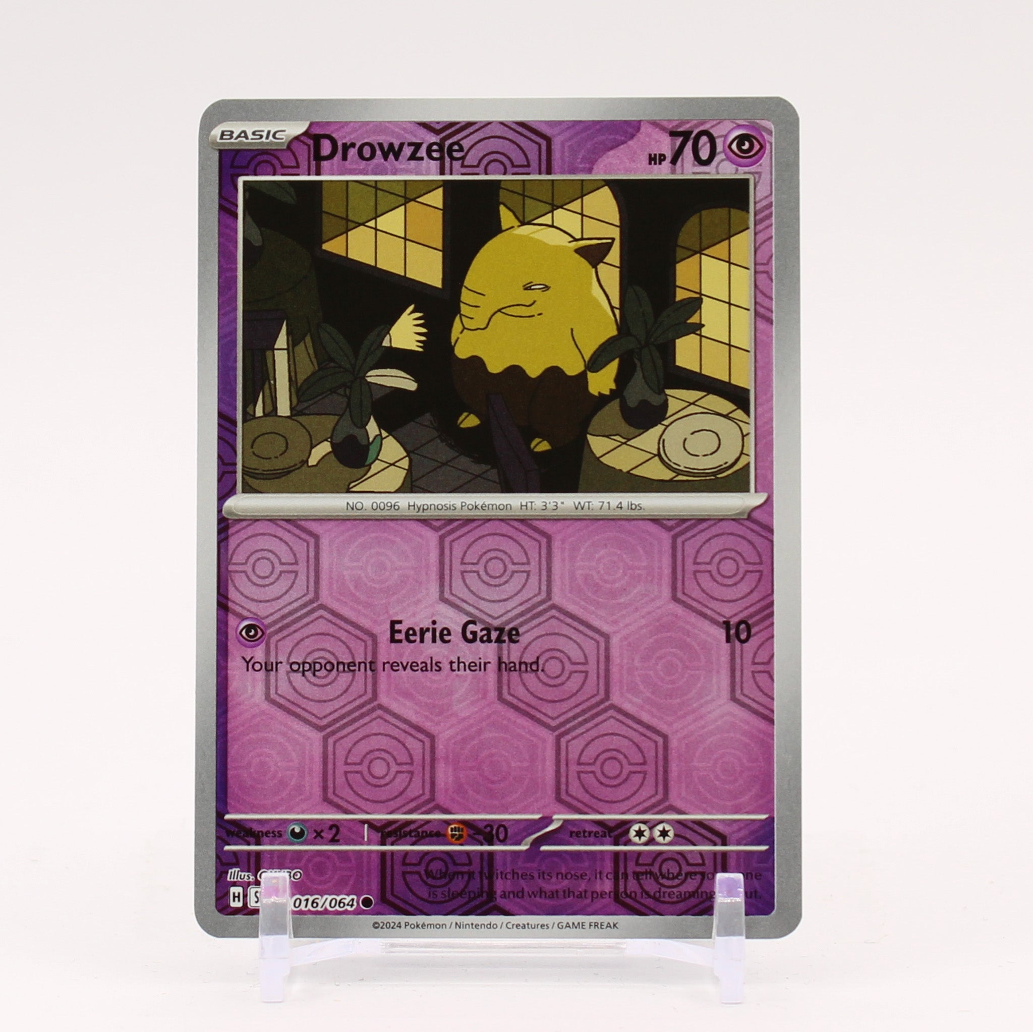 Drowzee - 016/064 Shrouded Fable REVERSE HOLO Pokemon - NM/MINT