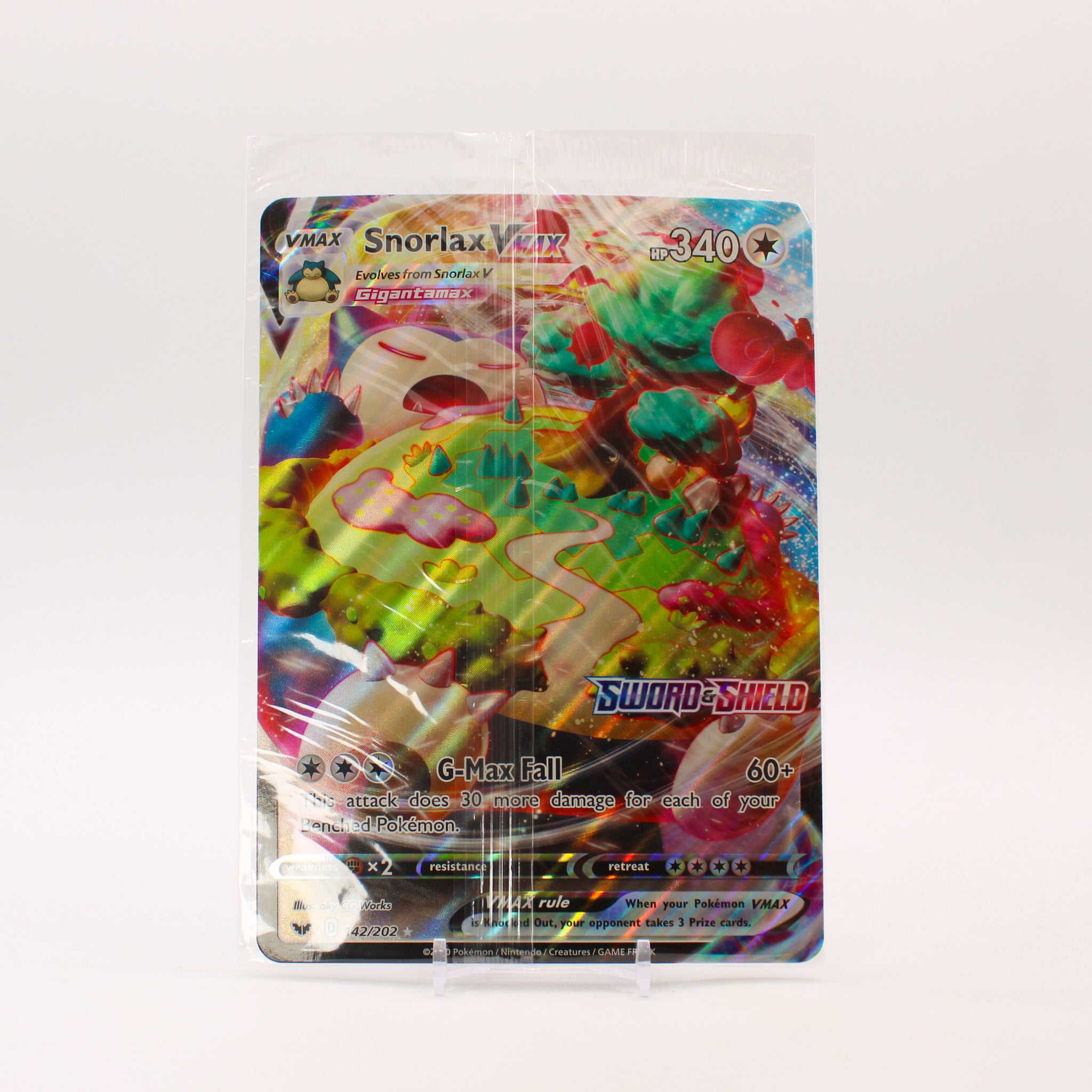 Snorlax VMAX - 142/202 SEALED Sword & Shield Jumbo Promo Pokemon - NM
