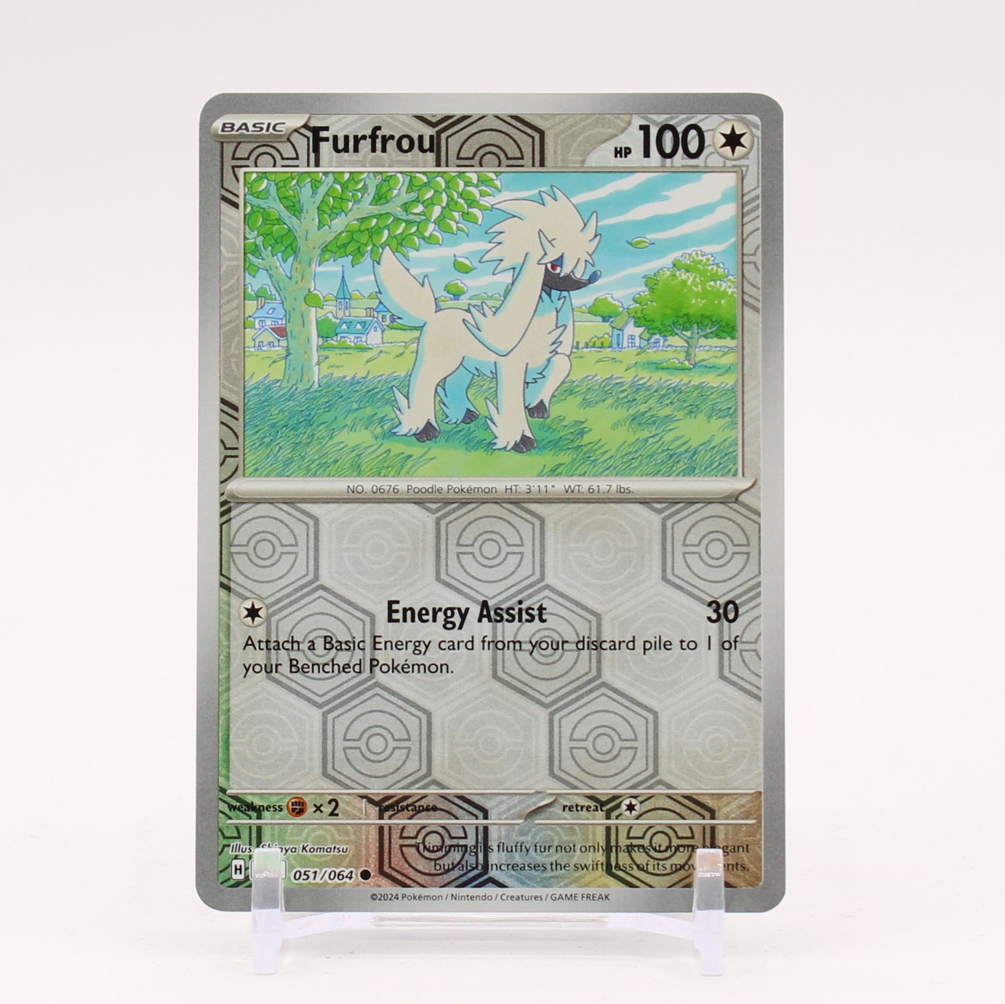 Furfrou - 051/064 Shrouded Fable REVERSE HOLO Pokemon - NM/MINT