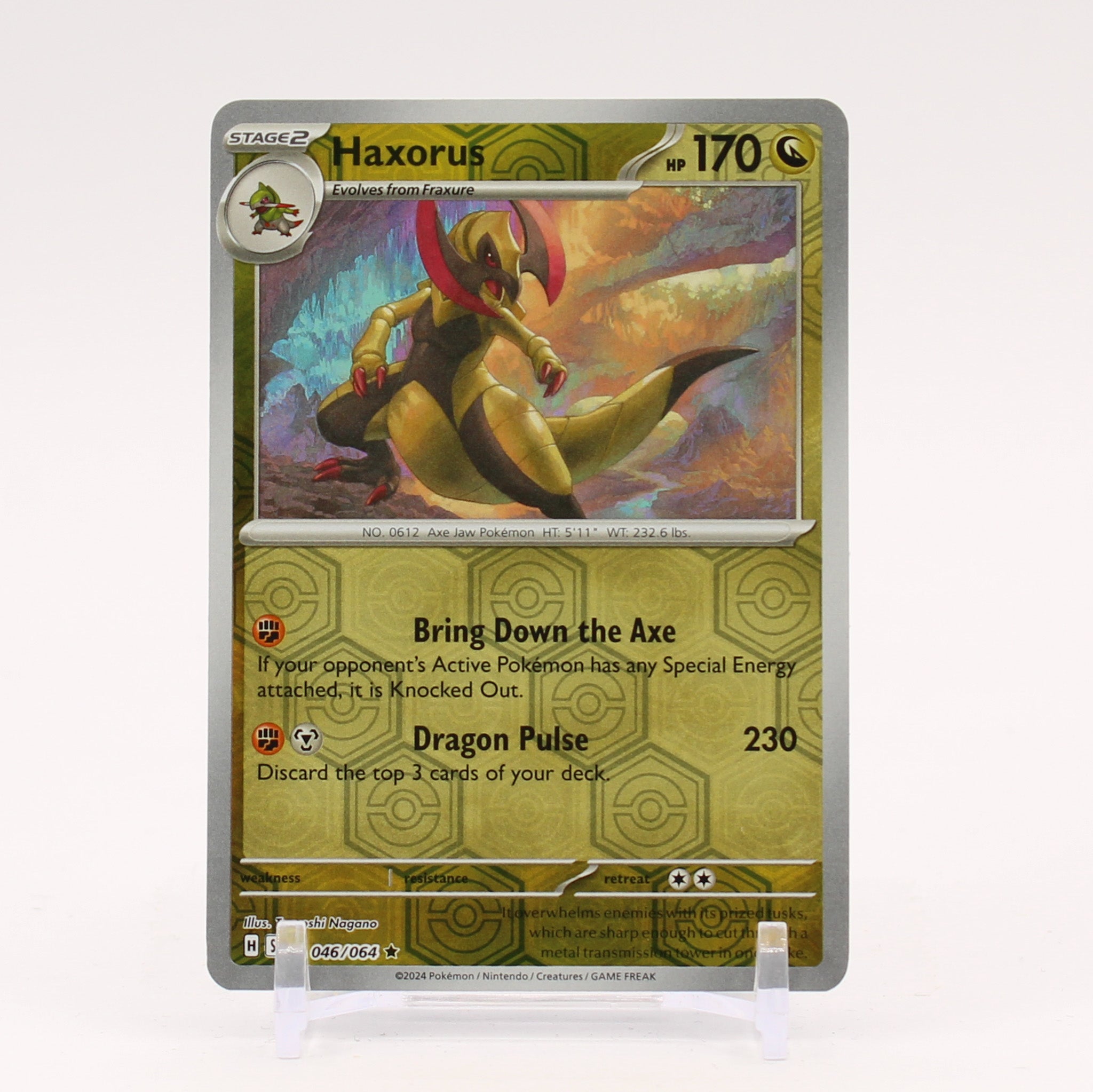 Haxorus - 046/064 Shrouded Fable REVERSE HOLO Rare Pokemon - NM/MINT