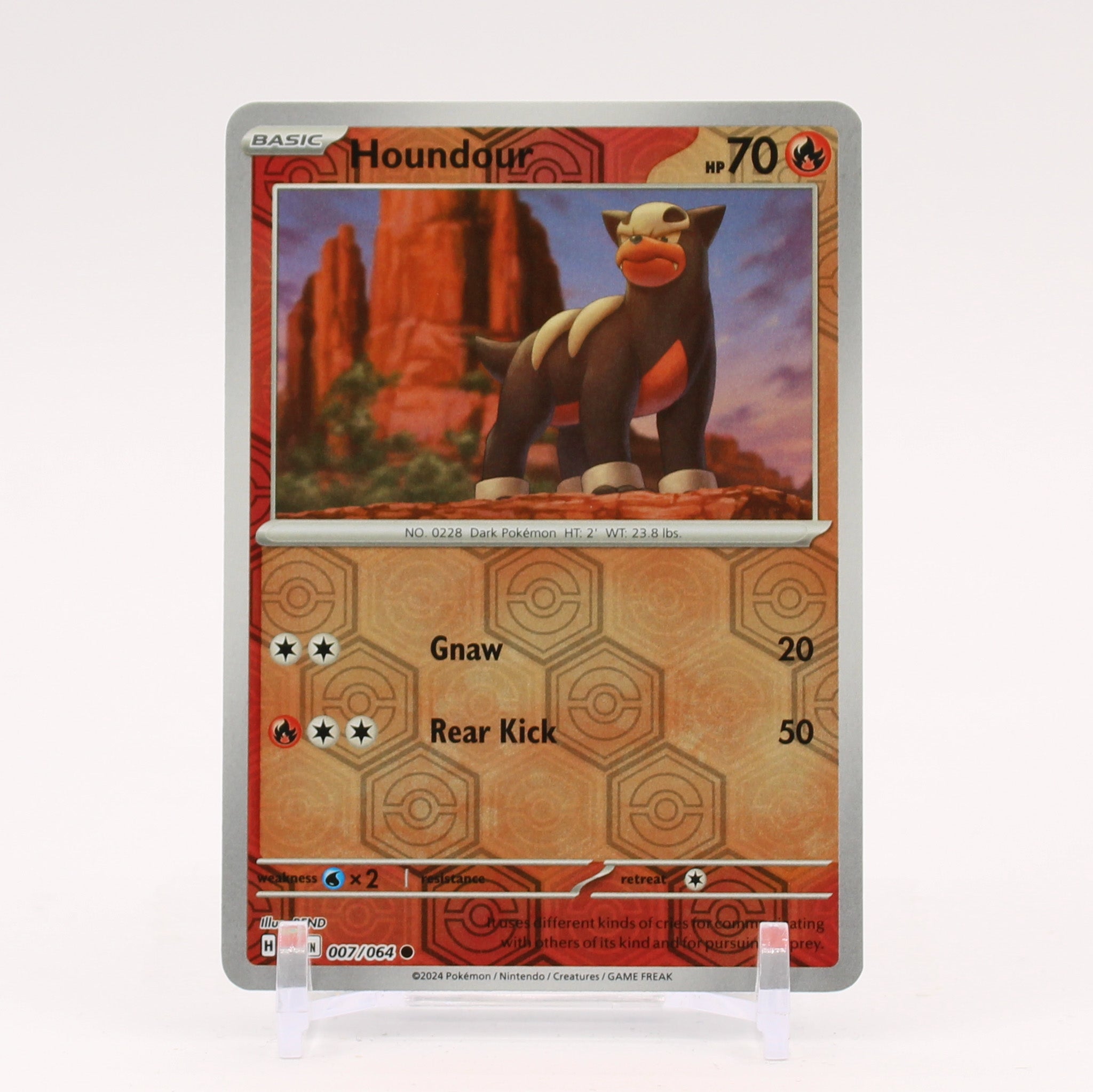 Houndour - 007/064 Shrouded Fable REVERSE HOLO Pokemon - NM/MINT