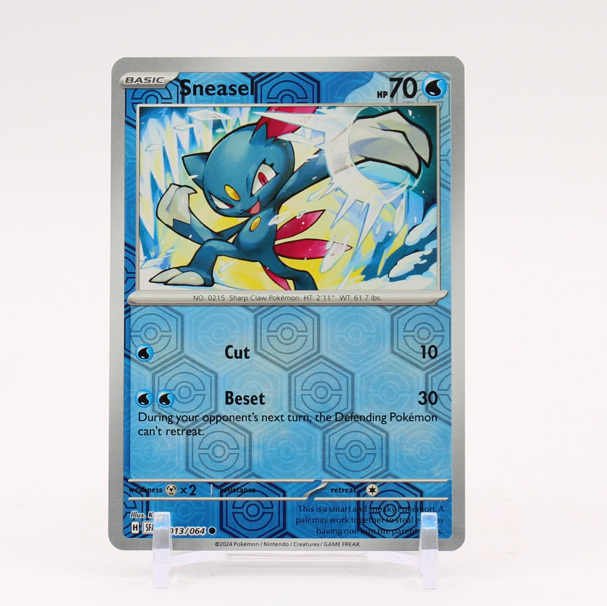 Sneasel - 013/064 Shrouded Fable REVERSE HOLO Pokemon - NM/MINT