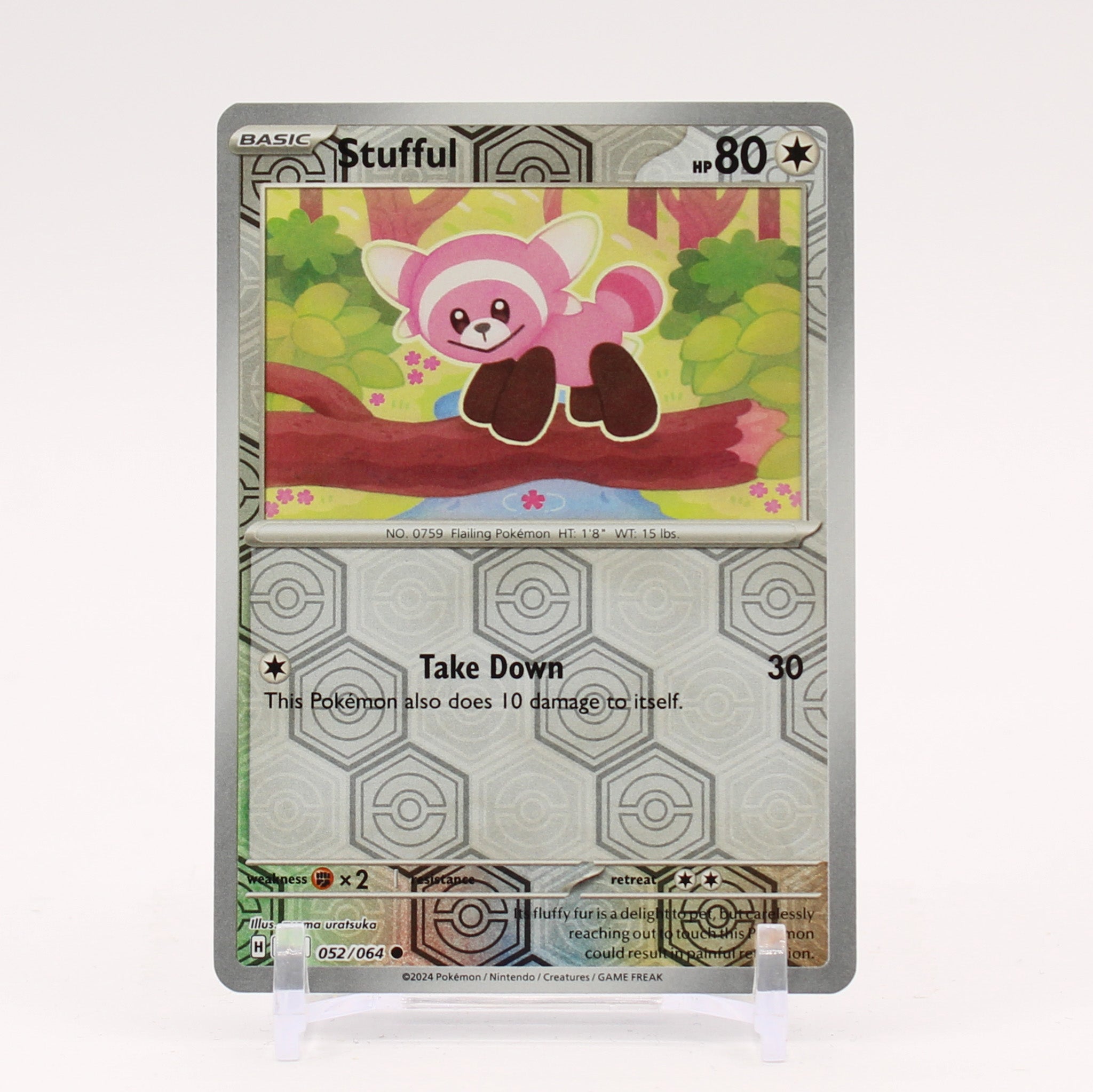 Stufful - 052/064 Shrouded Fable REVERSE HOLO Pokemon - NM/MINT