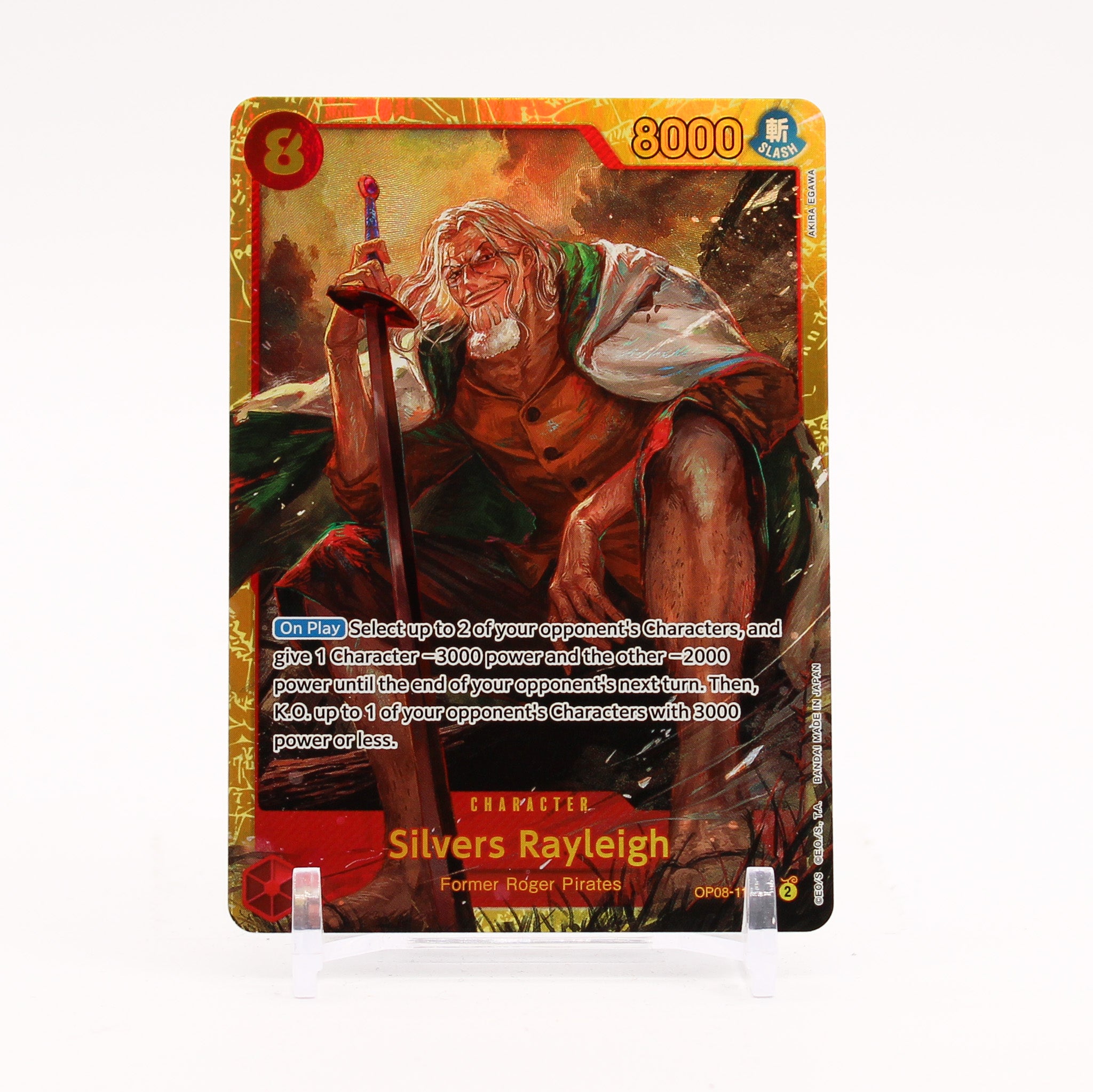 Silvers Rayleigh - OP08-118 Two Legends Secret Rare One Piece - NM/MINT