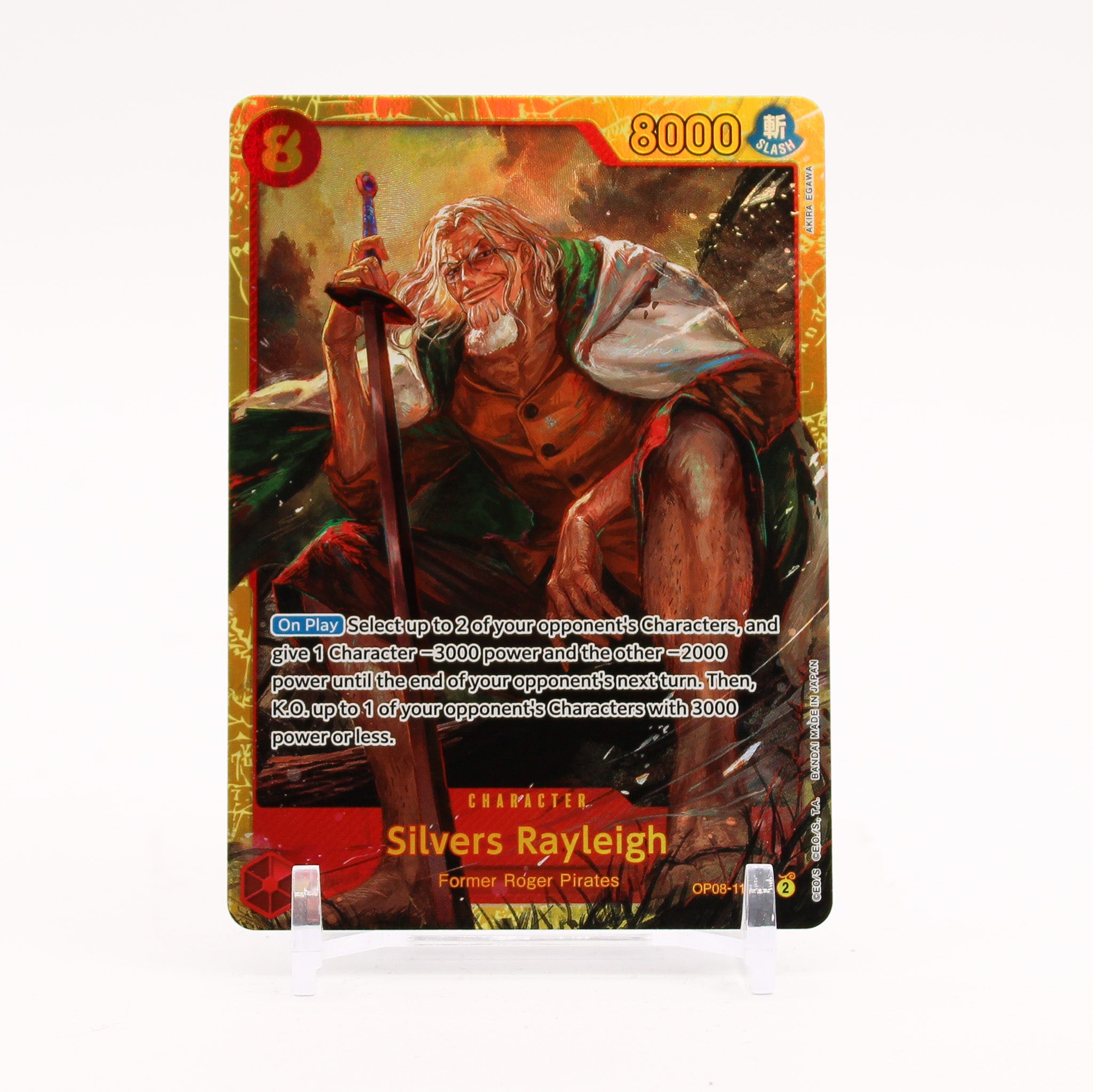 Silvers Rayleigh - OP08-118 Two Legends Secret Rare One Piece - NM/MINT