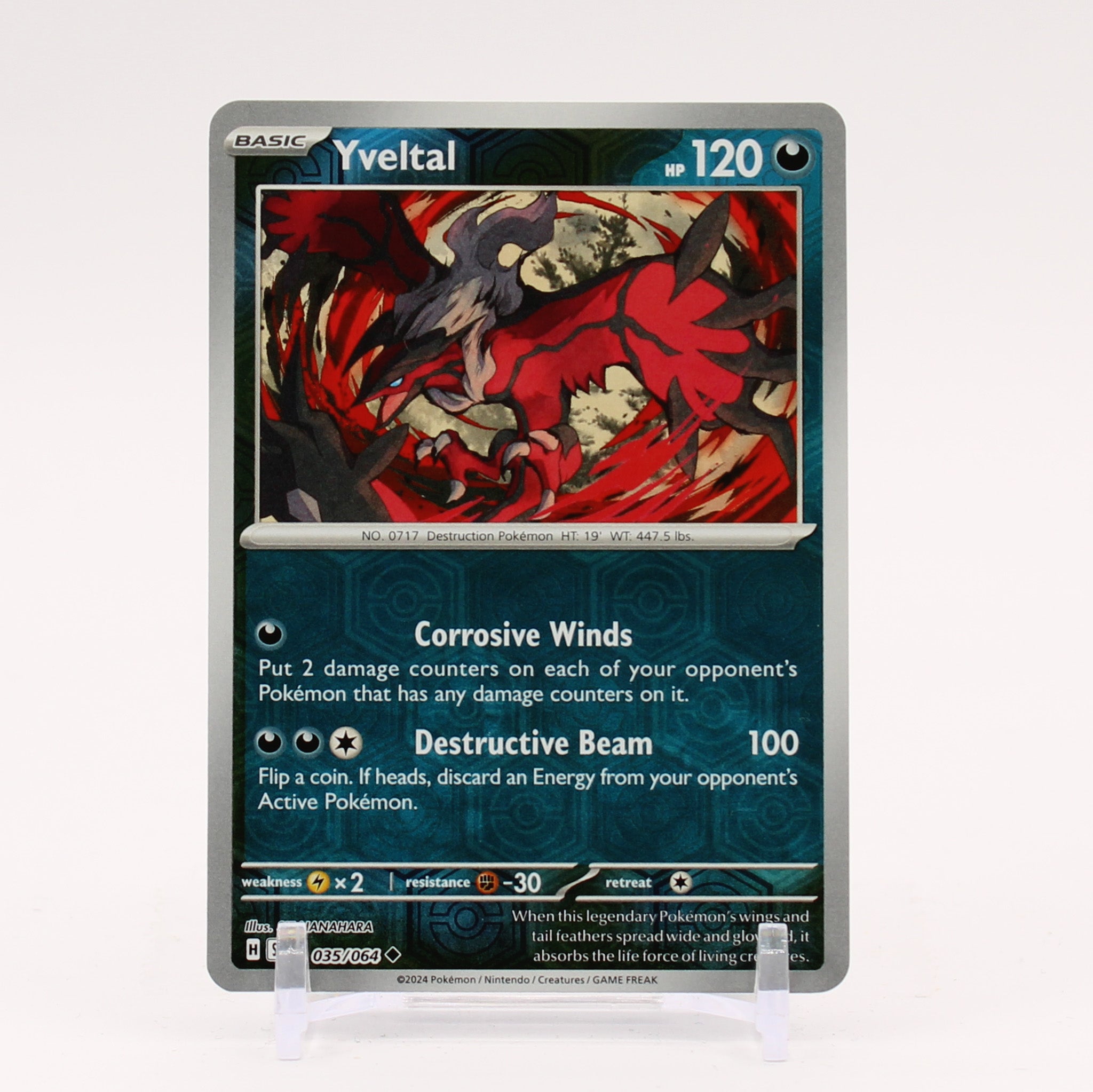 Yveltal - 035/064 Shrouded Fable REVERSE HOLO Pokemon - NM/MINT