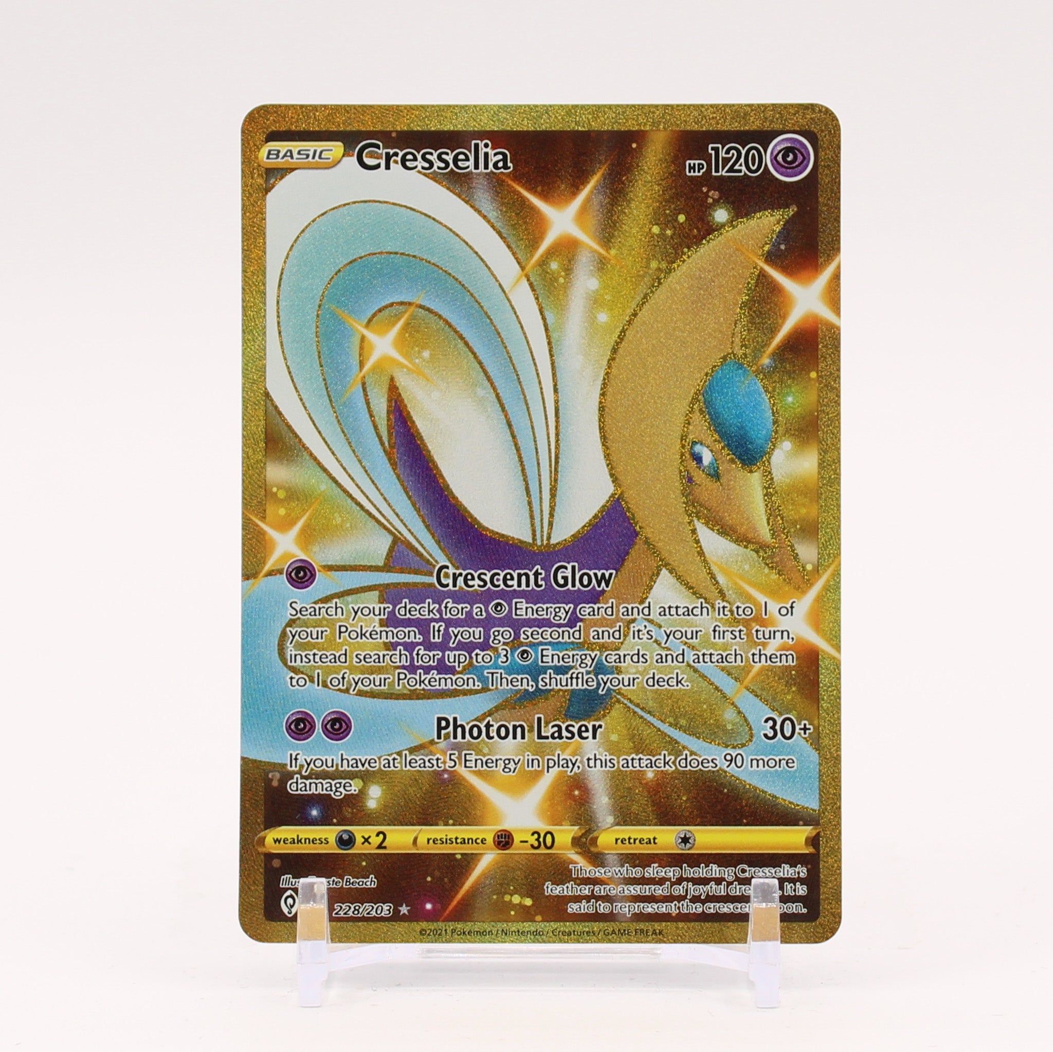 Cresselia - 228/203 Evolving Skies Gold Pokemon - NM/MINT