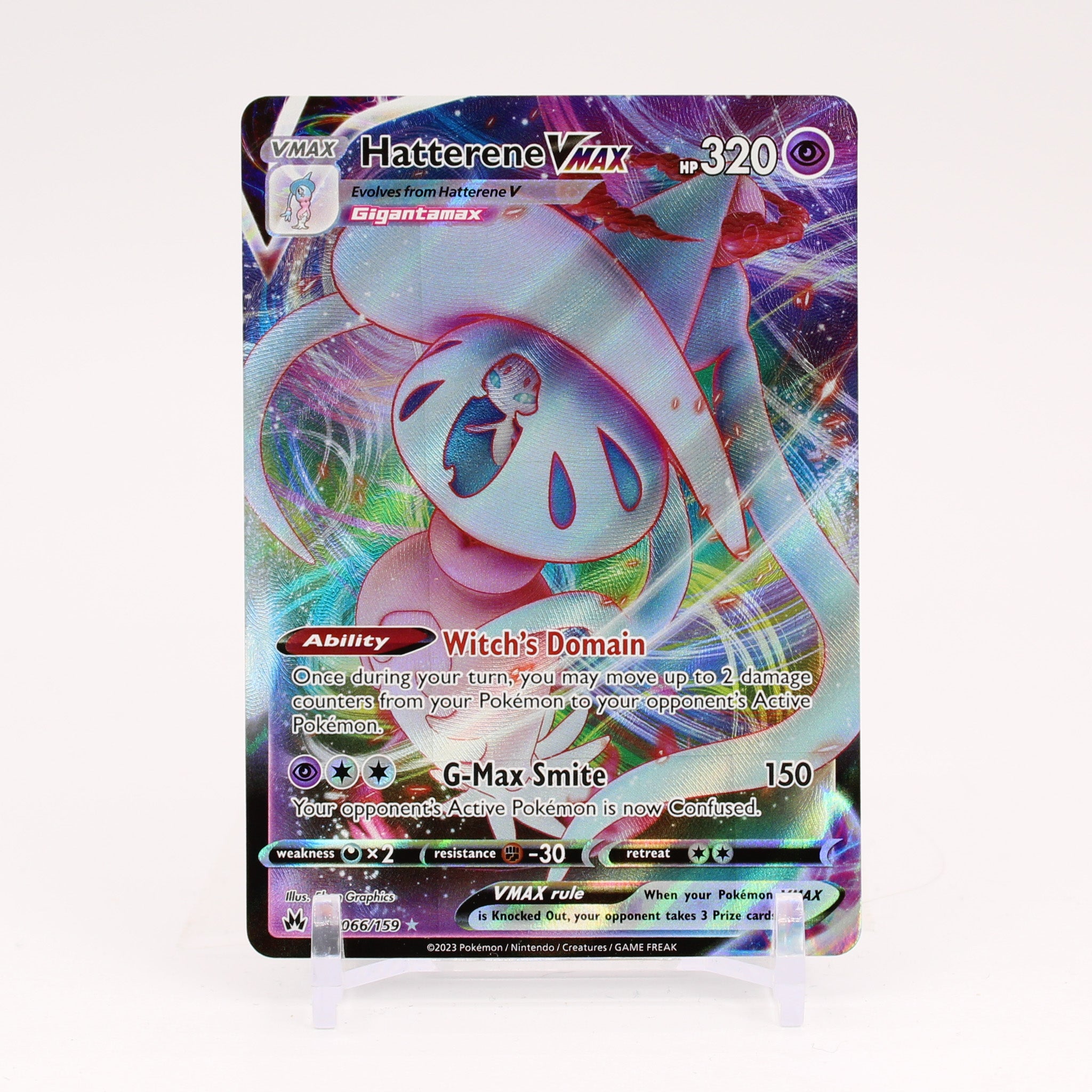 Hatterene Vmax - 066/159 Crown Zenith Ultra Rare Pokemon - NM/MINT