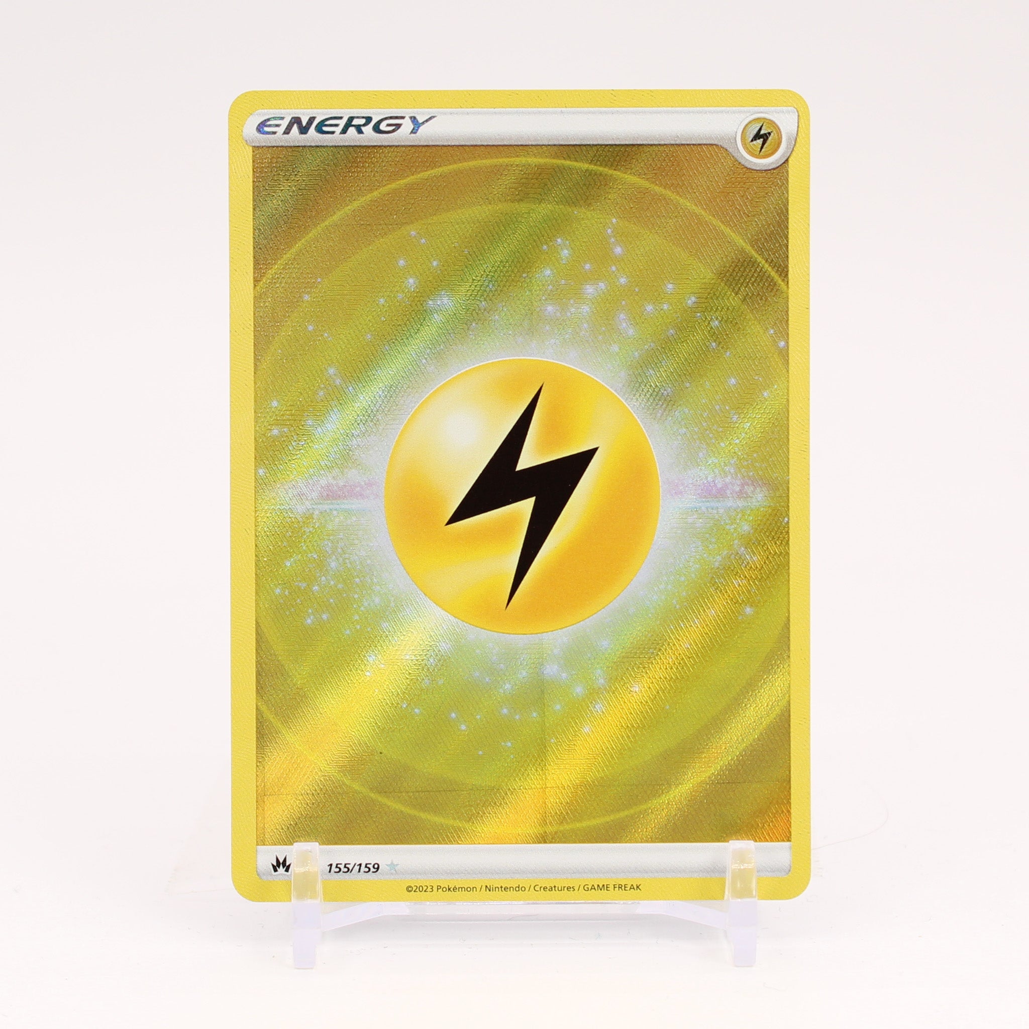 Lightning Energy - 155/159 Crown Zenith Textured Holo Rare - NM/MINT