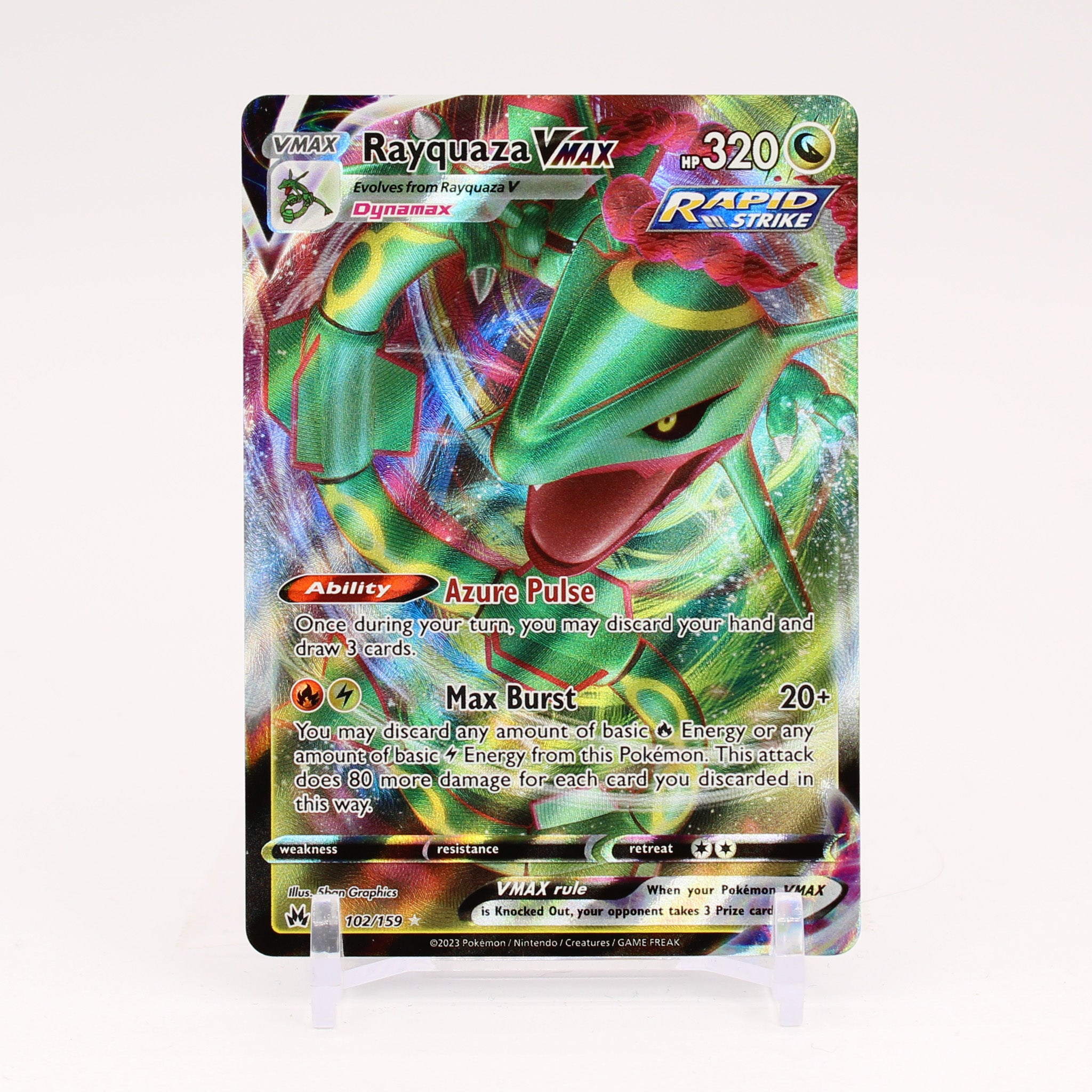 Rayquaza Vmax - 102/159 Crown Zenith Ultra Rare Pokemon - NM/MINT