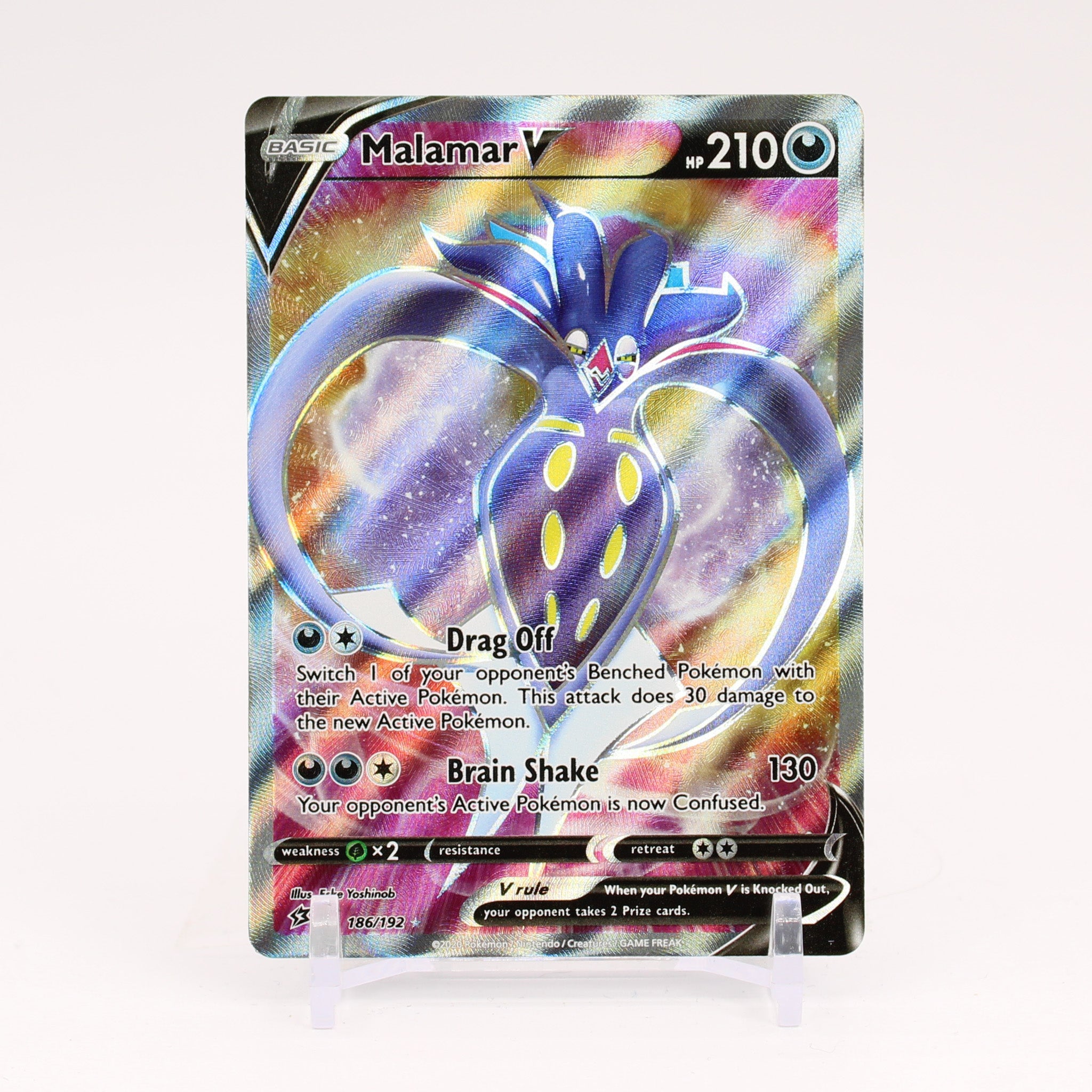 Malamar V - 186/192 Rebel Clash Full Art Pokemon - NM/MINT
