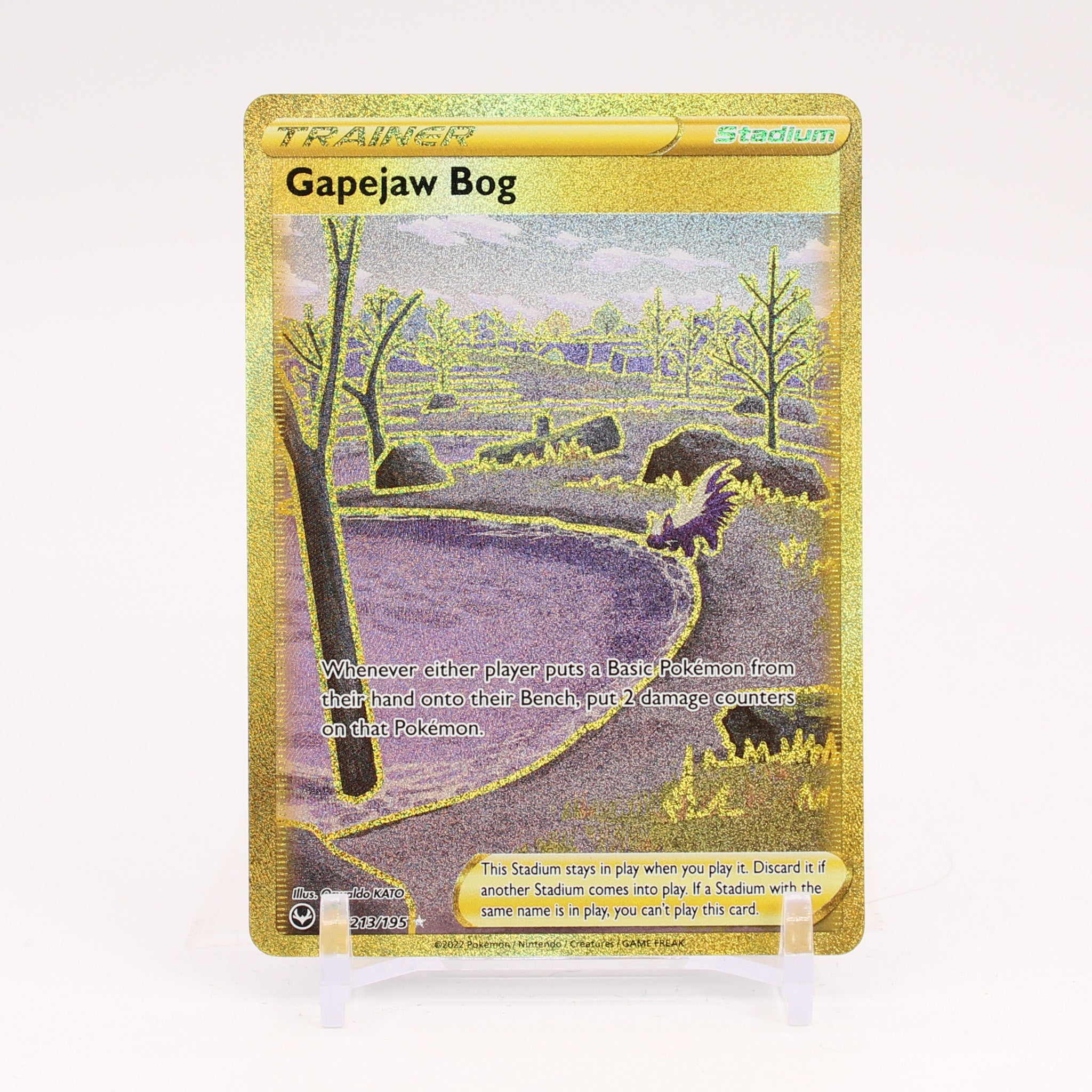 Gapejaw Bog - 213/195 Silver Tempest Gold Trainer - NM/MINT