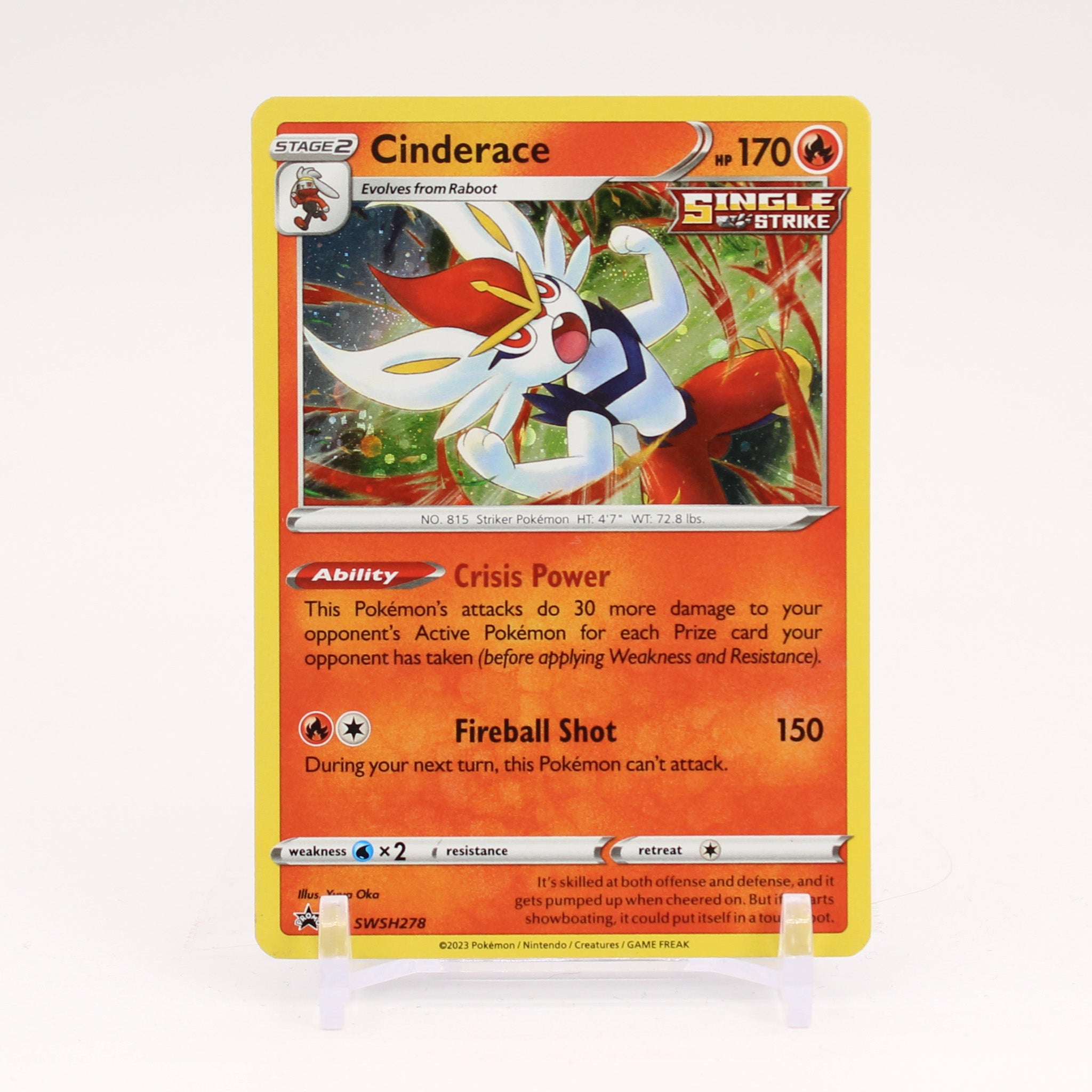 Cinderace - SWSH278 Sword & Shield Promo Holo Pokemon - NM/MINT