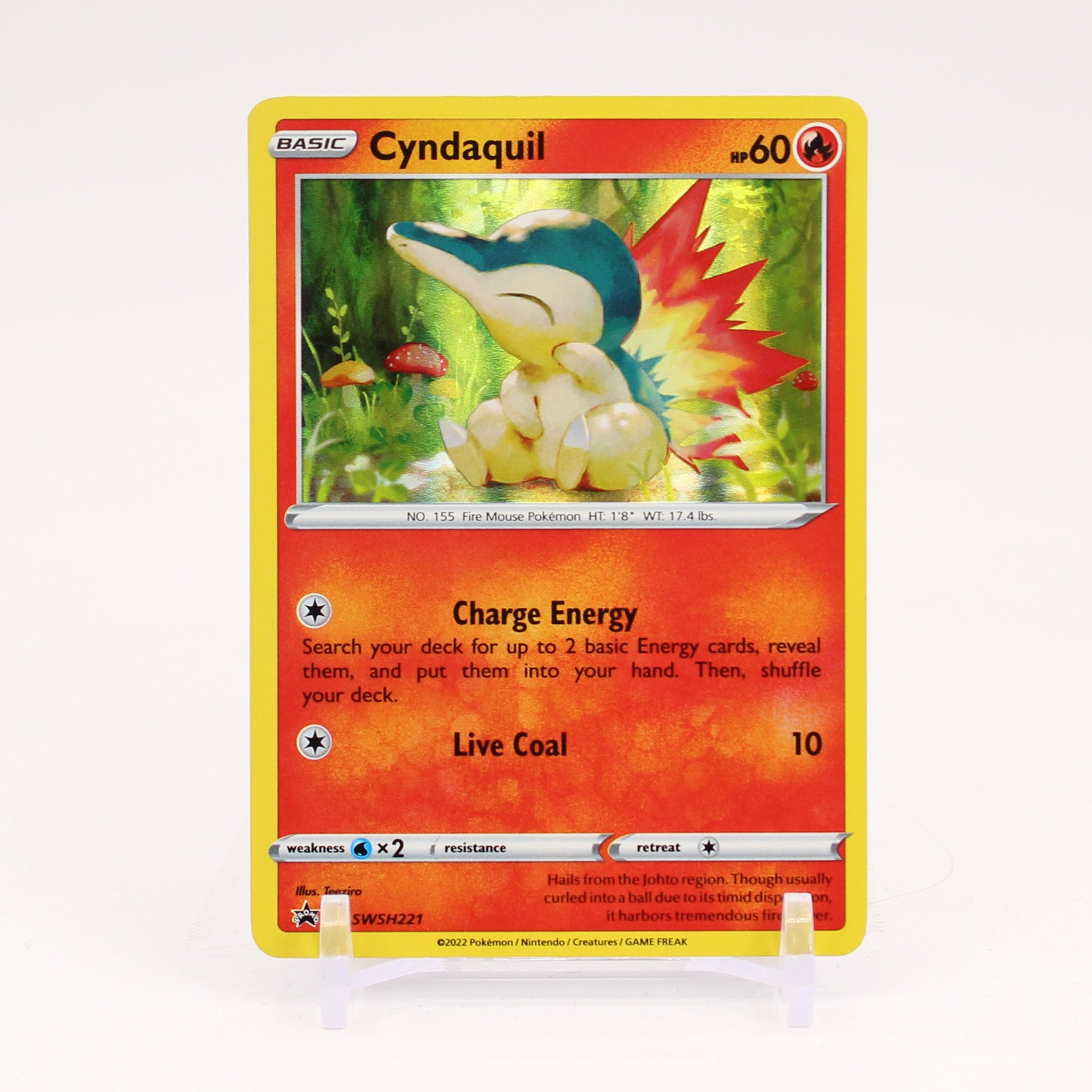 Cyndaquil - SWSH221 Sword & Shield Promo Holo Pokemon - NM/MINT