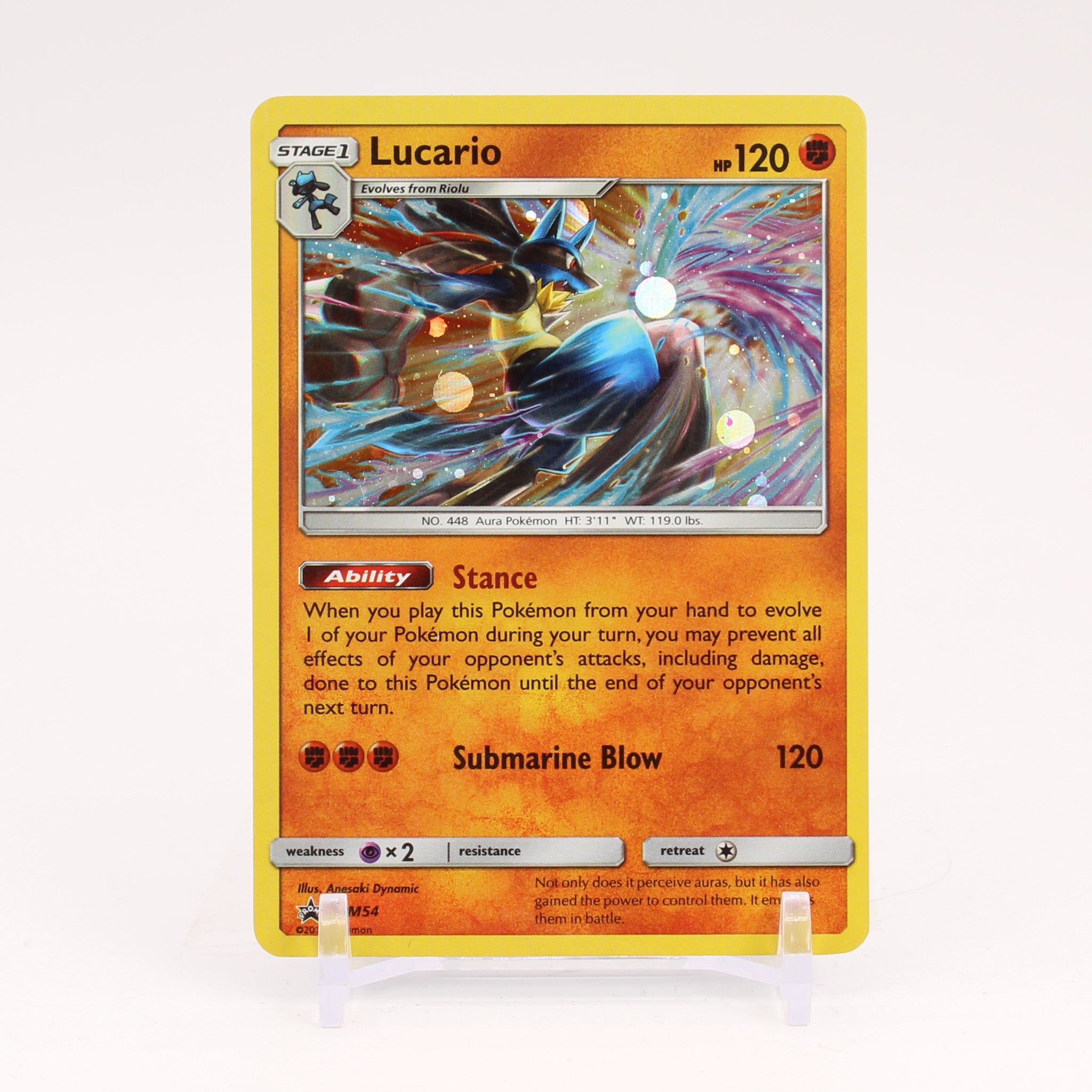Lucario - SM54 Sun & Moon Promo Holo Pokemon - NM/MINT