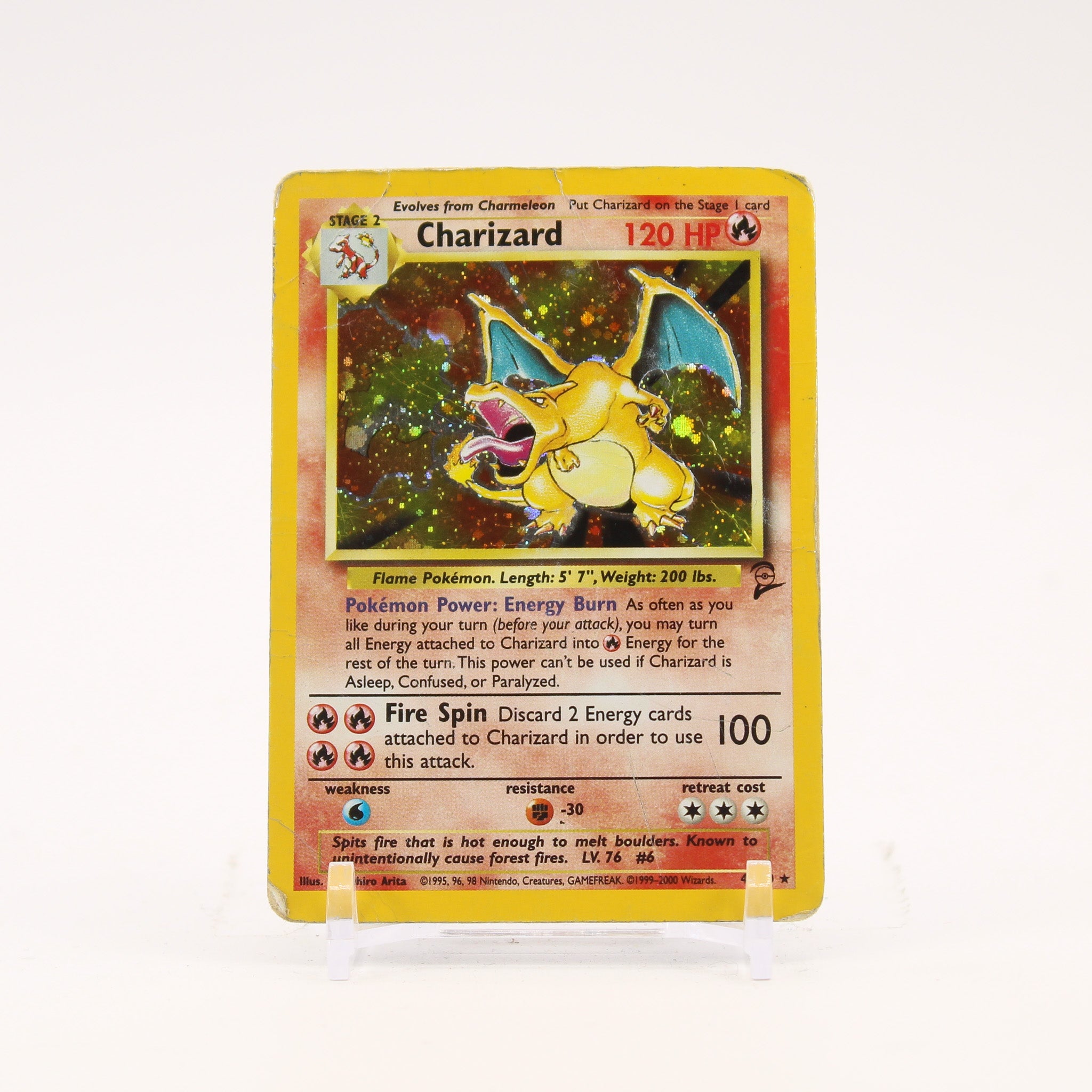 Charizard - 4/130 Base Set 2 Holo Rare Pokemon - DMG