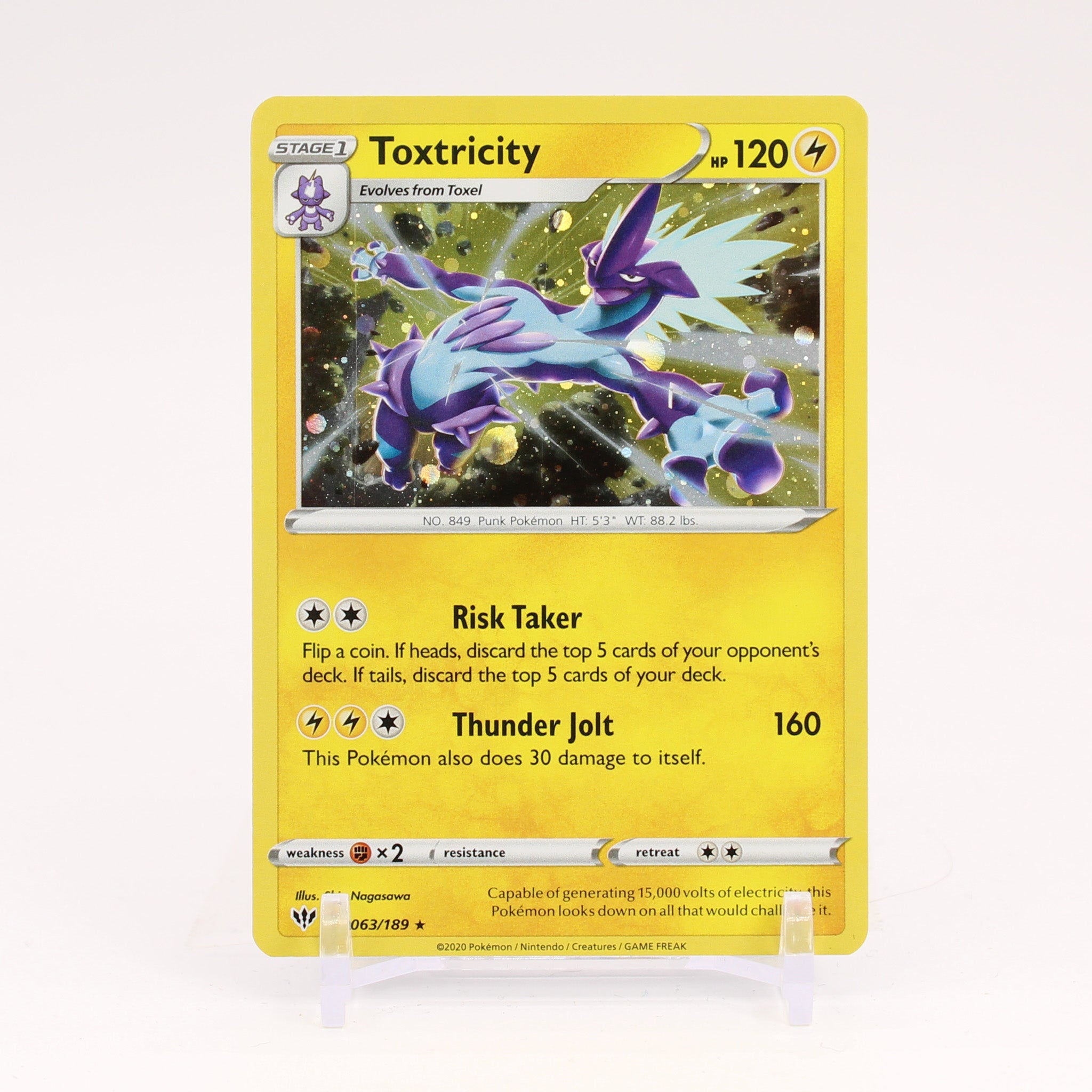 Toxtricity - 063/189 Sword & Shield Promo Cosmos Holo Pokemon - NM/MINT