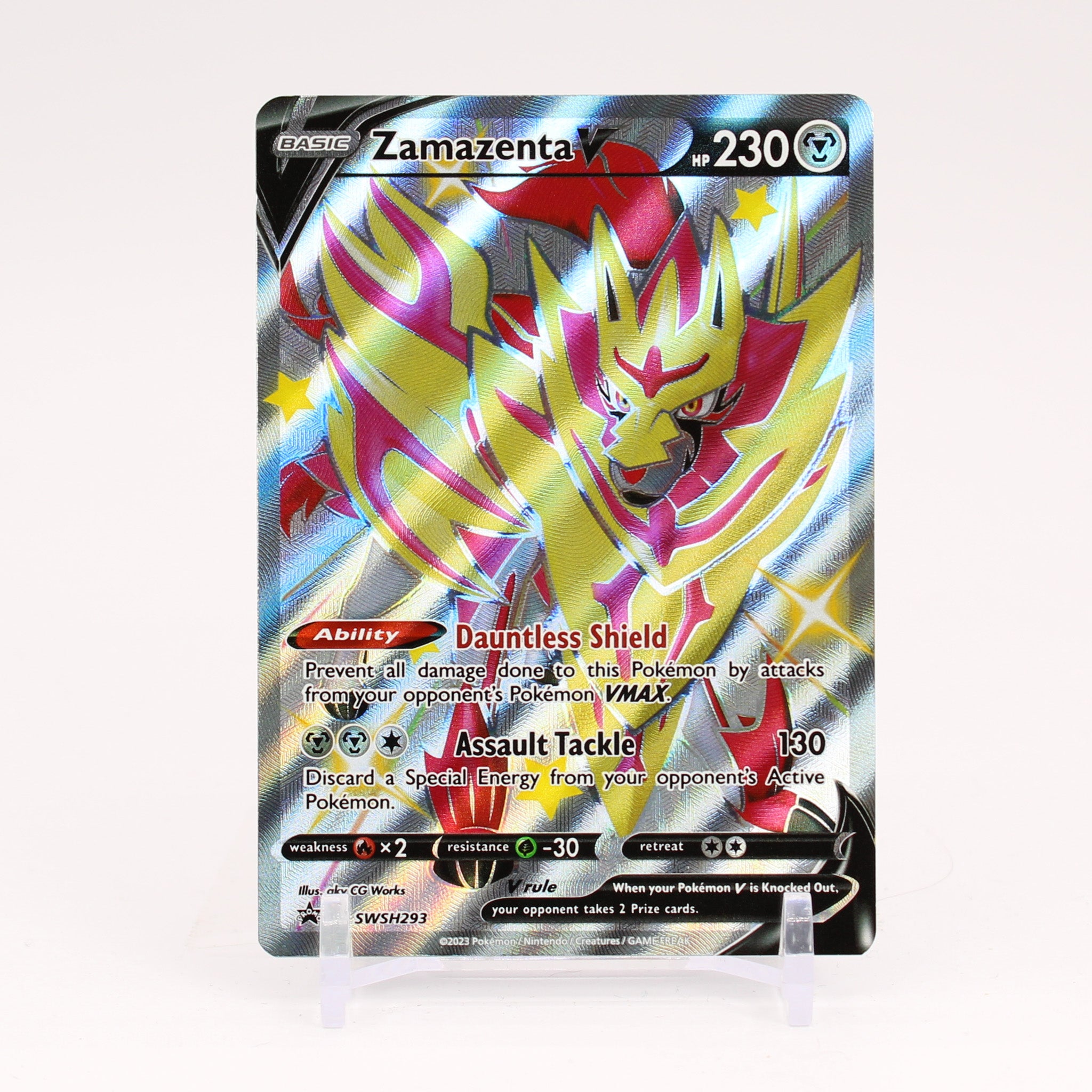 Zamazenta V - SWSH293 Sword & Shield Promo Full Art Shiny Pokemon - NM/MINT