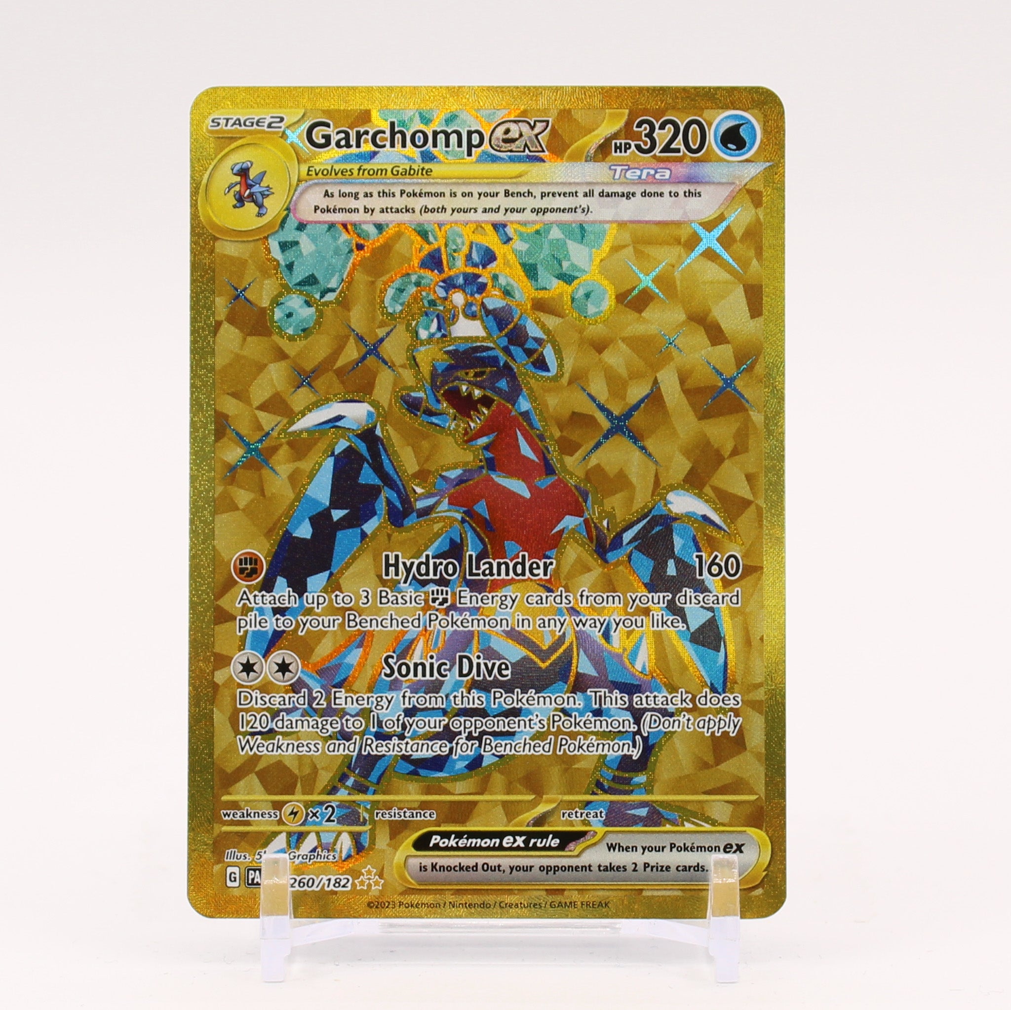 Garchomp ex - 260/182 Paradox Rift Gold Pokemon - NM/MINT