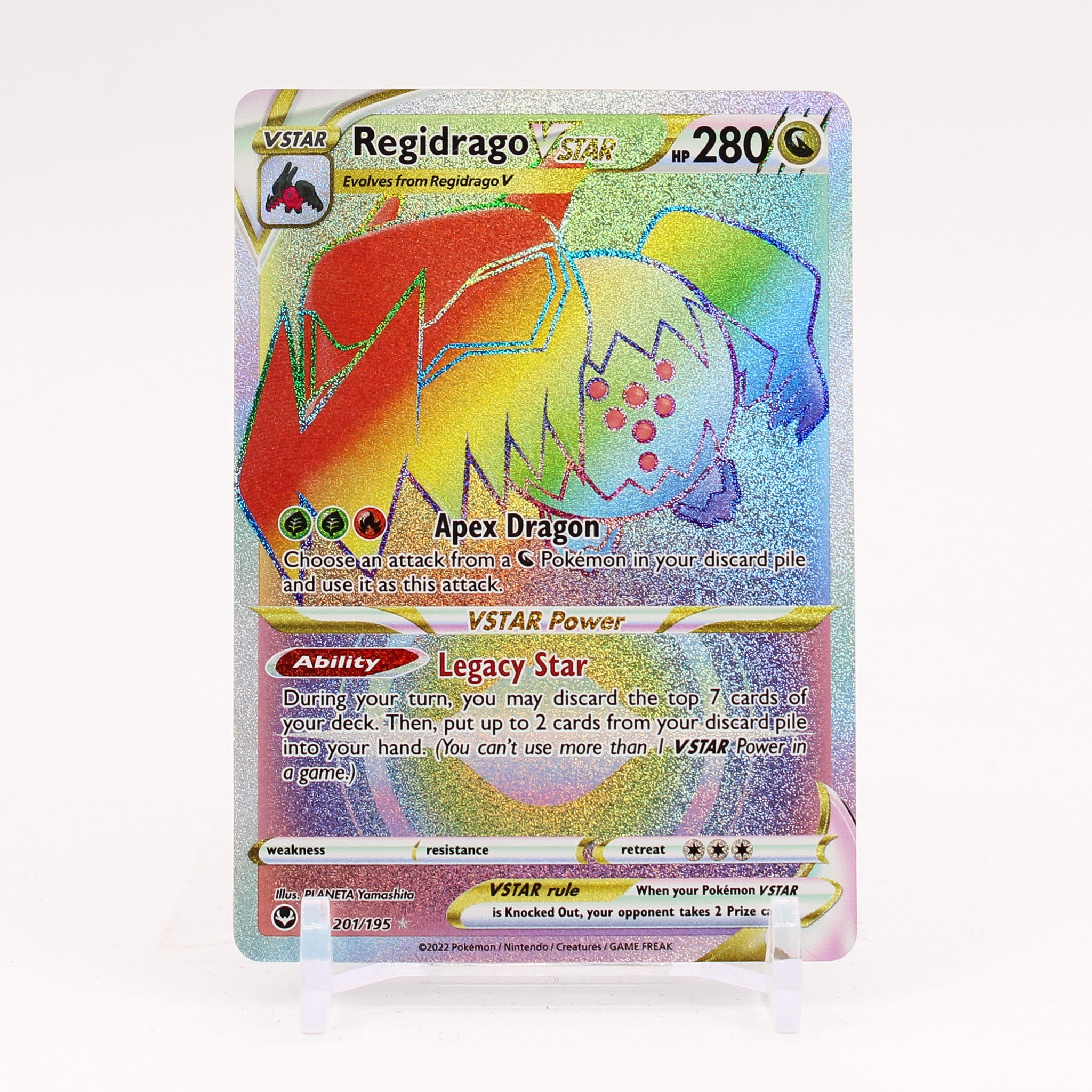 Regidrago Vstar - 201/195 Silver Tempest Rainbow Pokemon - NM/MINT