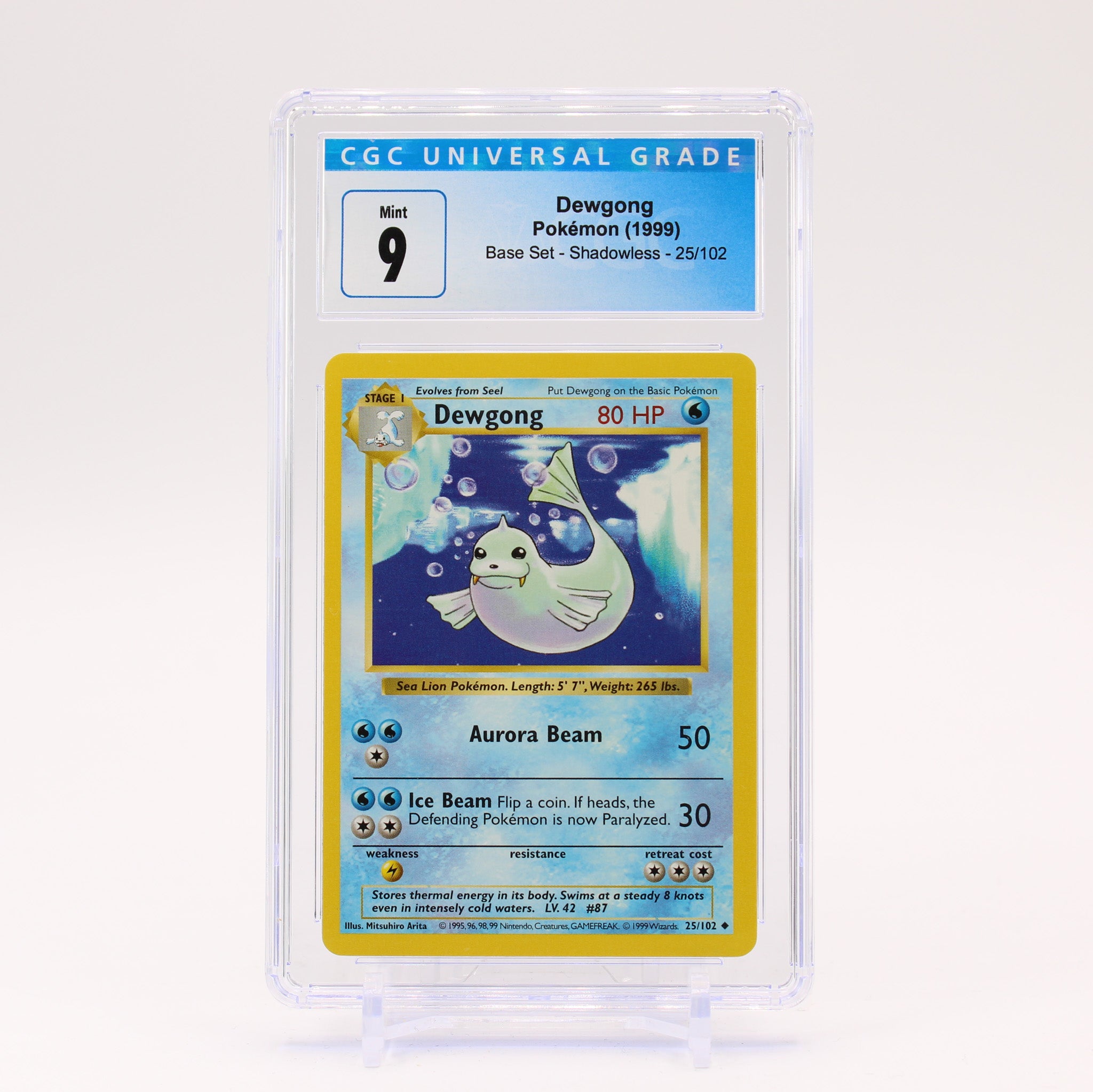 Dewgong - 25/102 Shadowless CGC 9 Base Set Pokemon - MINT