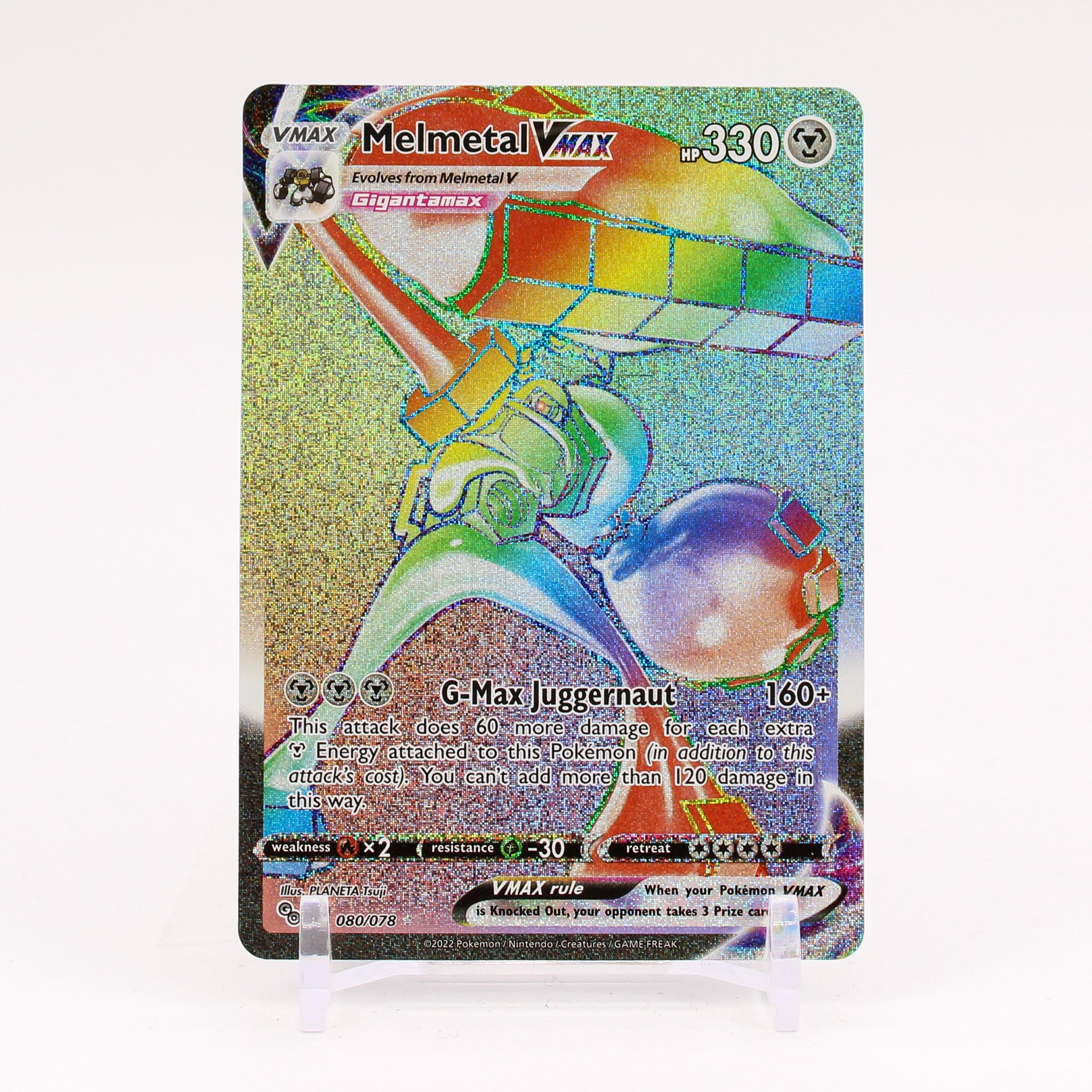 Melmetal Vmax - 080/078 Pokemon GO Rainbow - NM/MINT