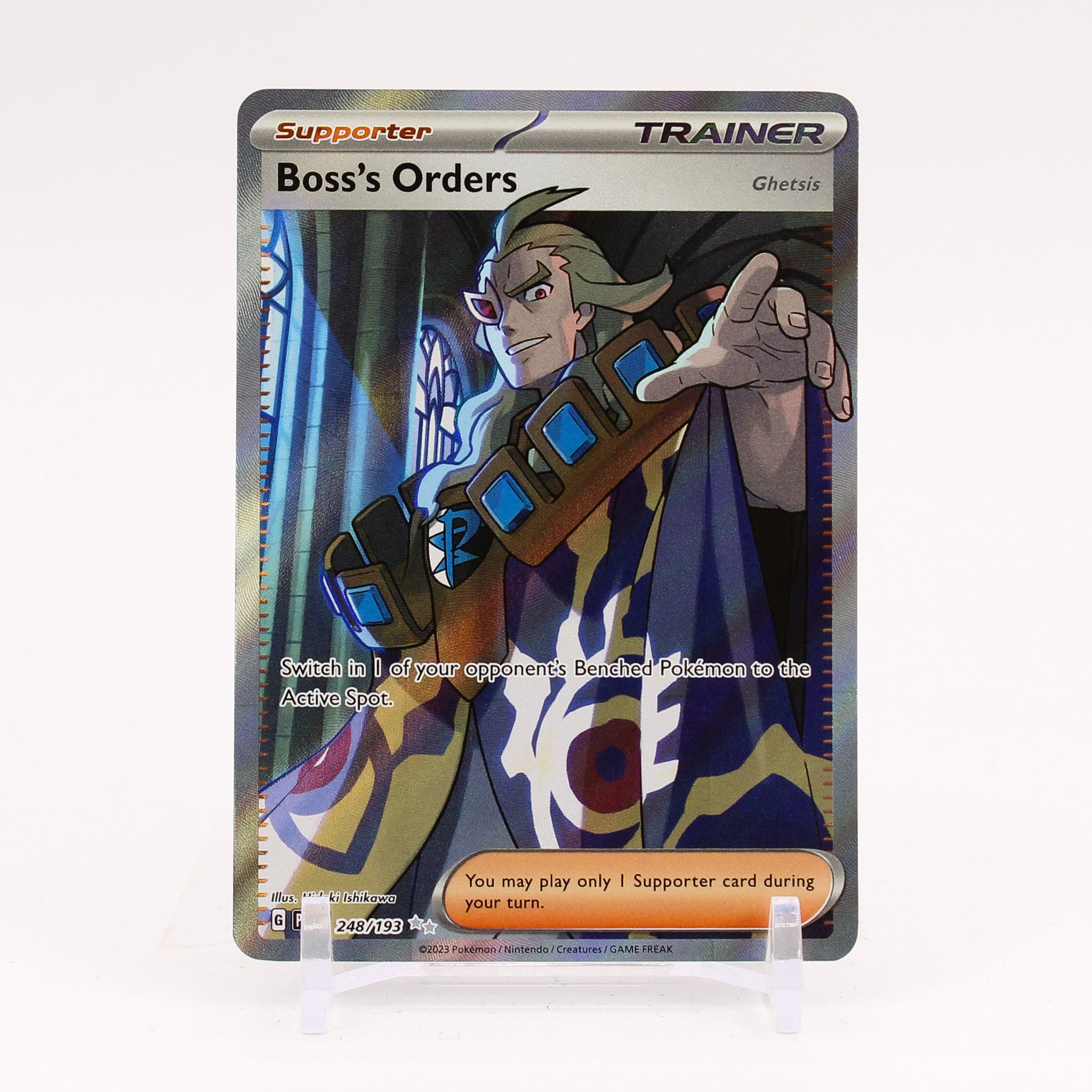 Boss's Orders Ghetsis - 248/193 Paldea Evolved Full Art Trainer - NM/MINT