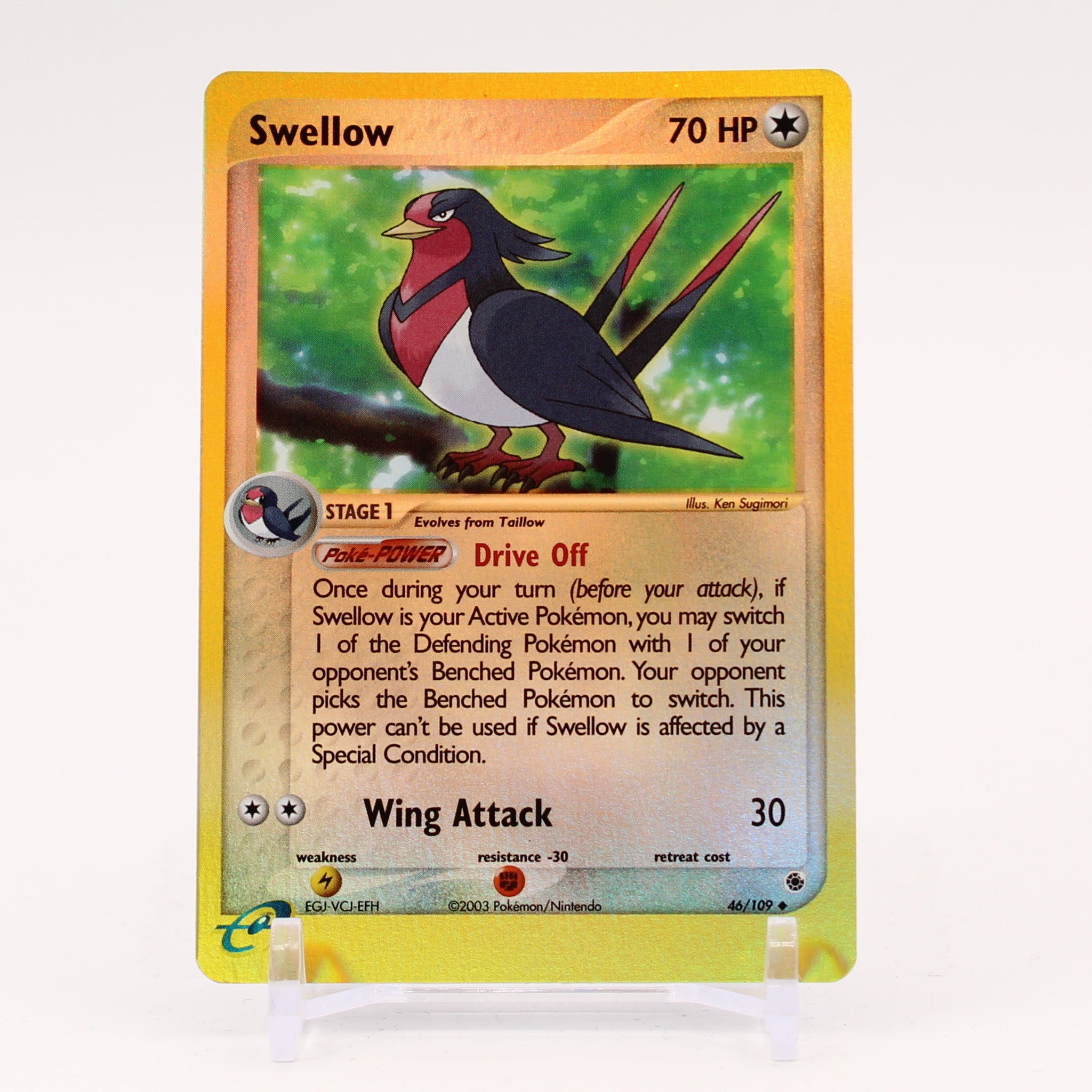 Swellow - 46/109 Ruby & Sapphire Reverse Holo Pokemon - NM