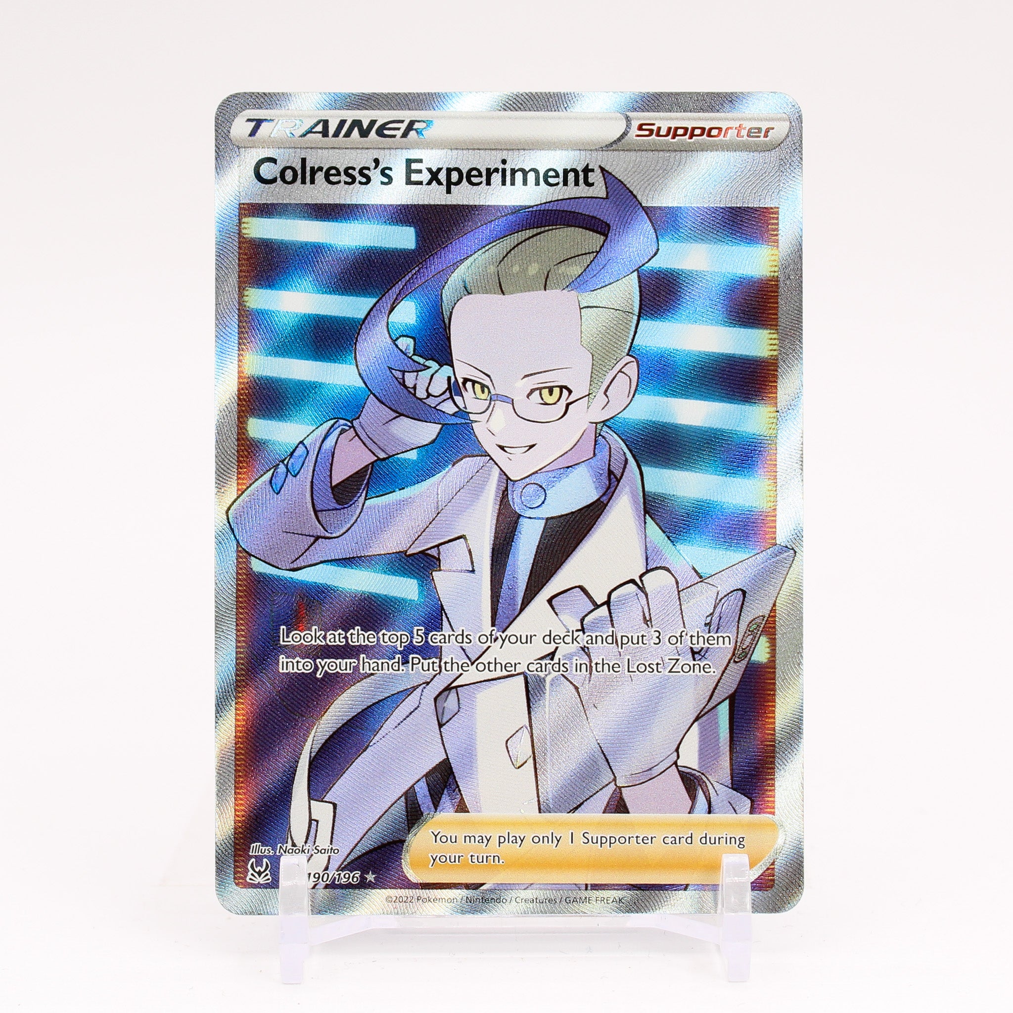 Colress's Experiment - 190/196 Lost Origin Full Art Trainer - NM/MINT